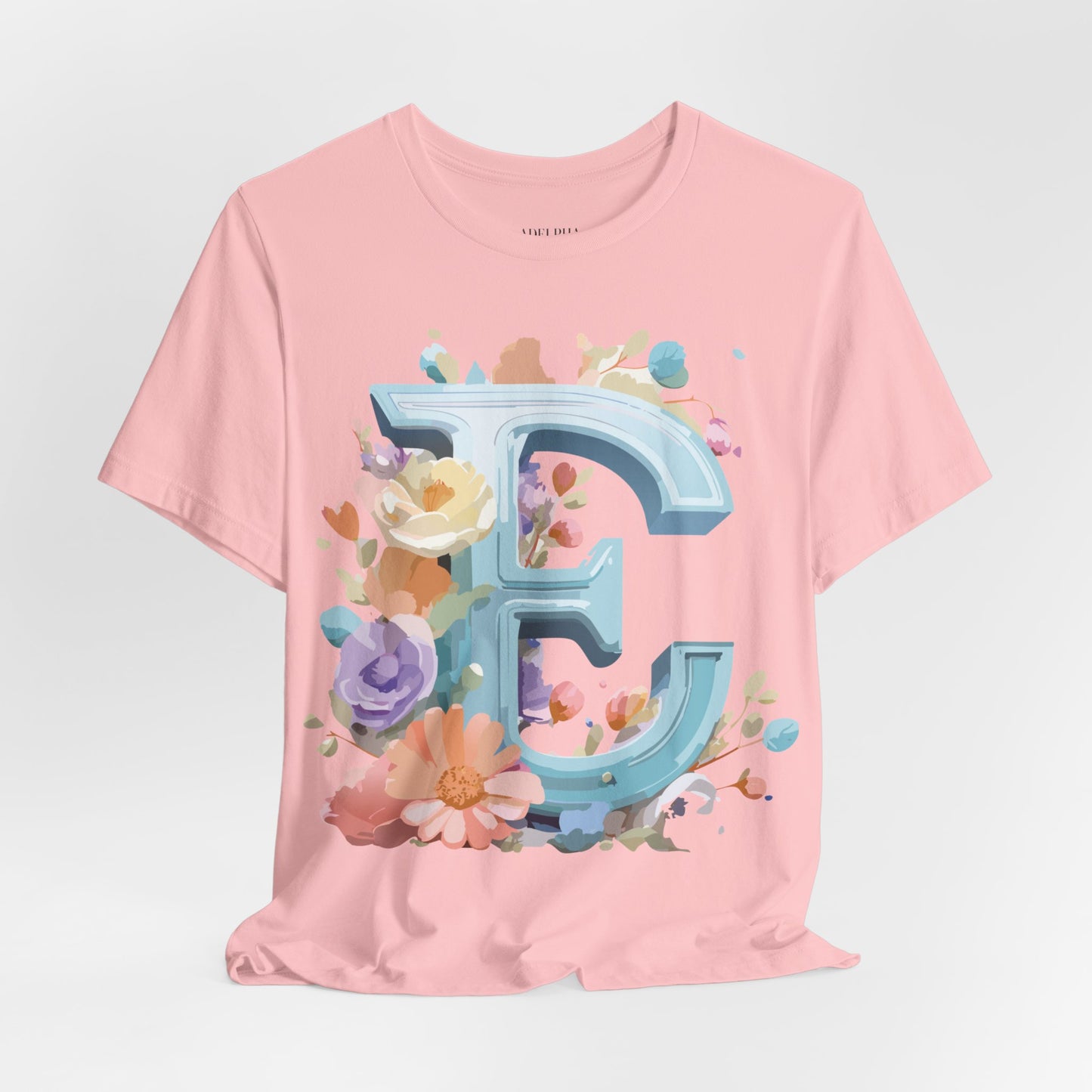 Natural Cotton Tee Shirt - Letters Collection - E Printify