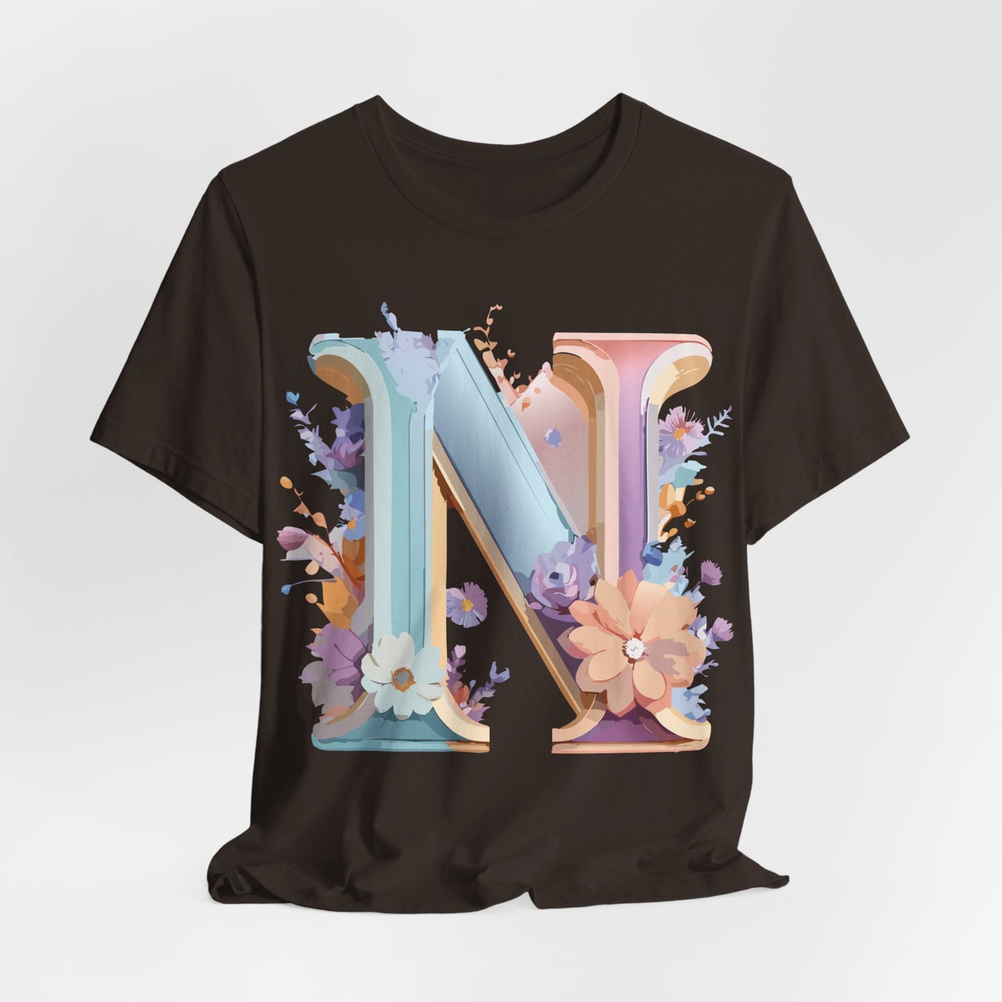 Natural Cotton Tee Shirt - Letters Collection - N Printify