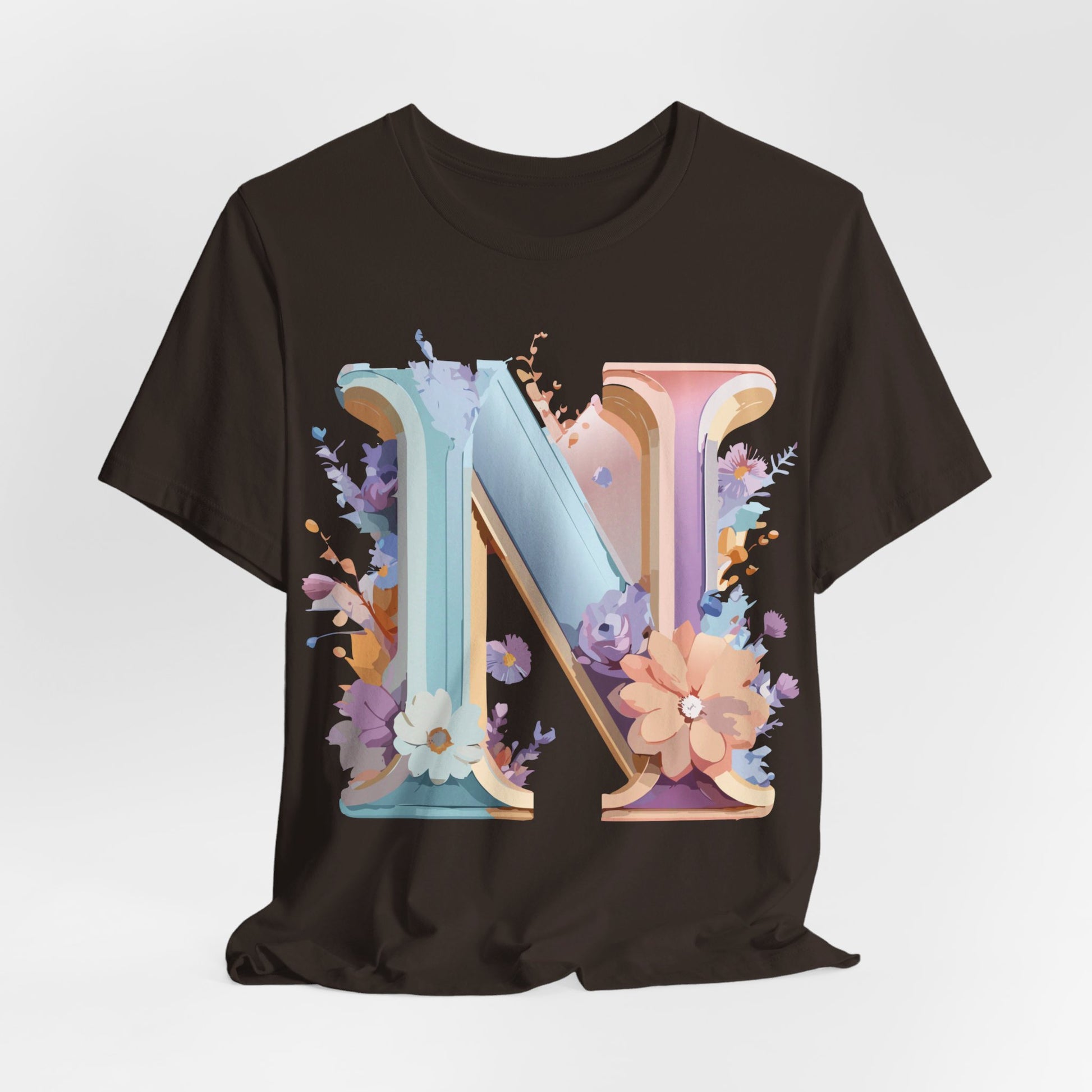Natural Cotton Tee Shirt - Letters Collection - N Printify