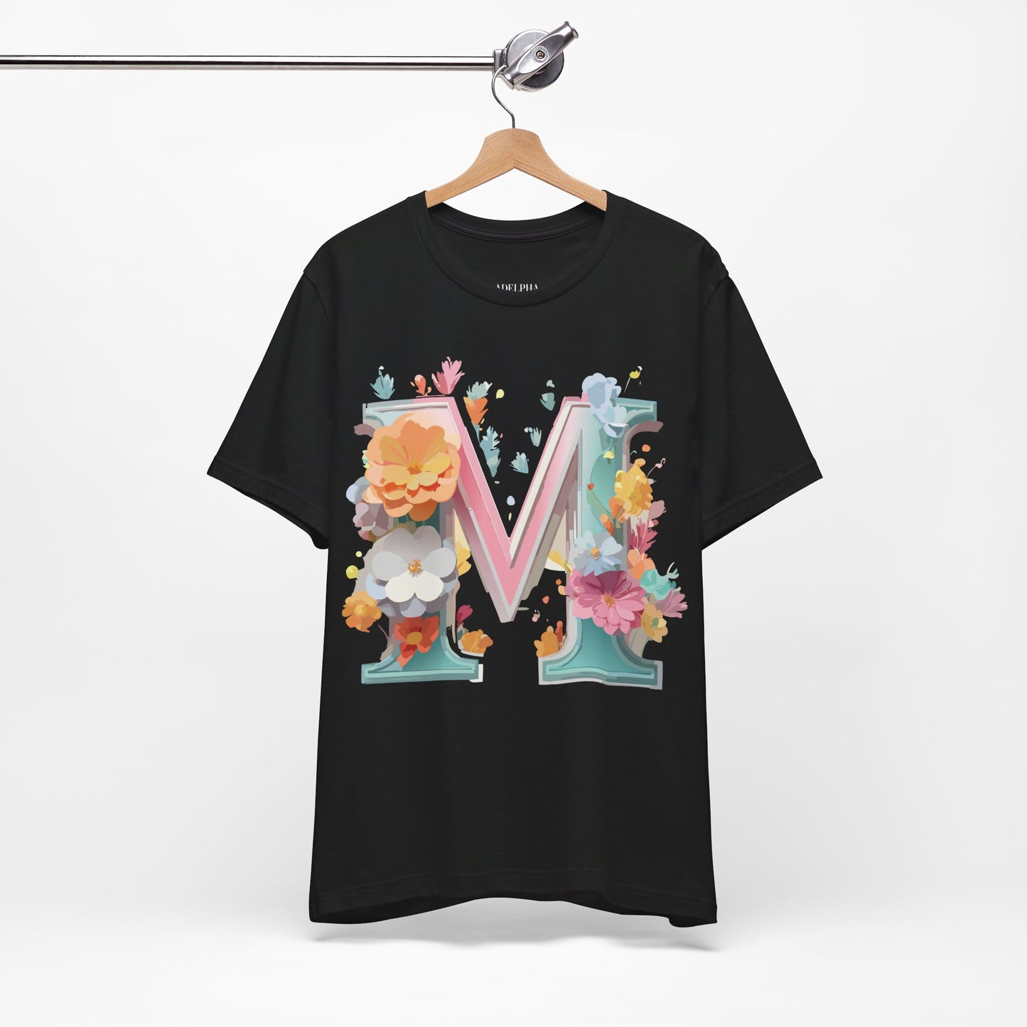 Natural Cotton Tee Shirt - Letters Collection - M Printify