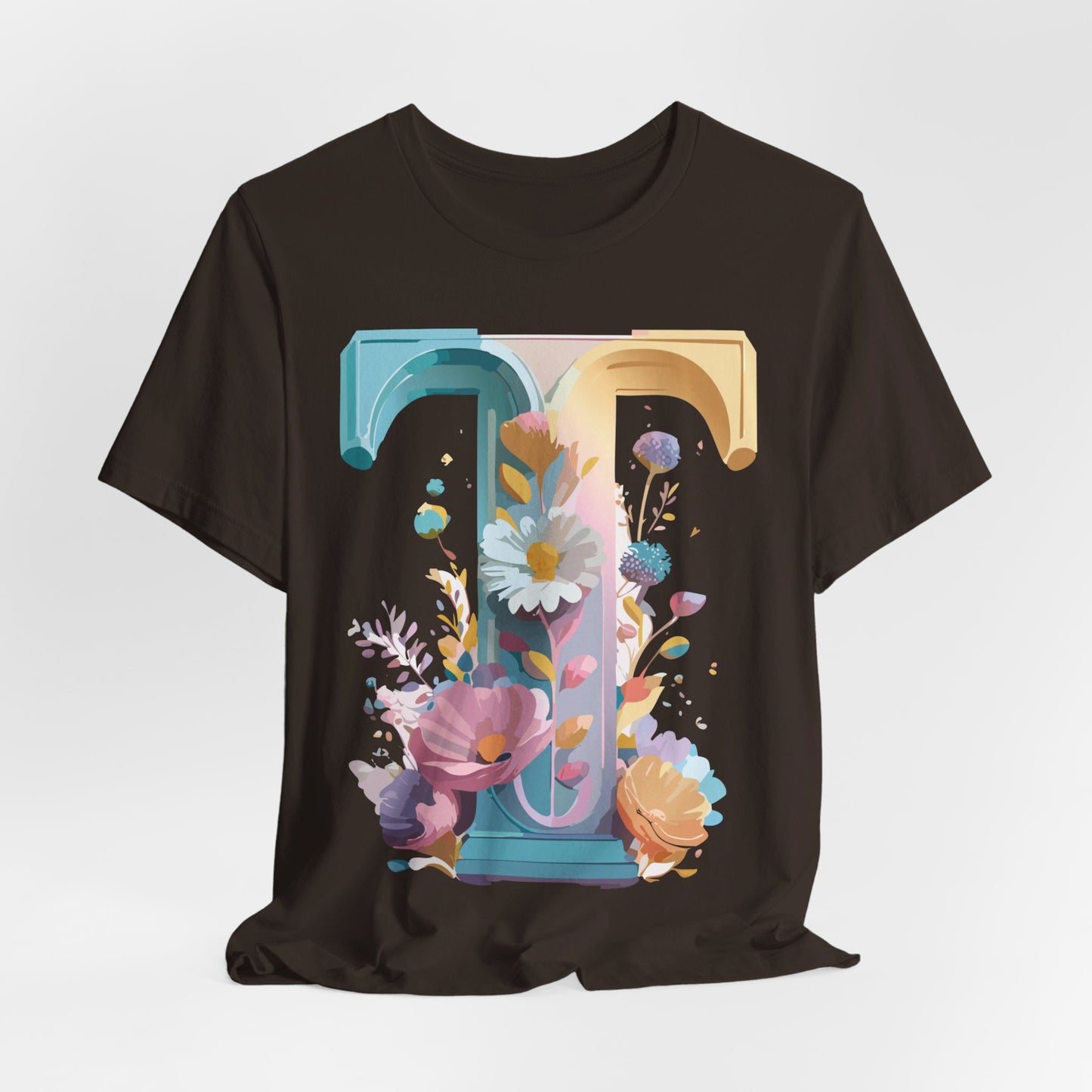 Natural Cotton Tee Shirt - Letters Collection - T Printify