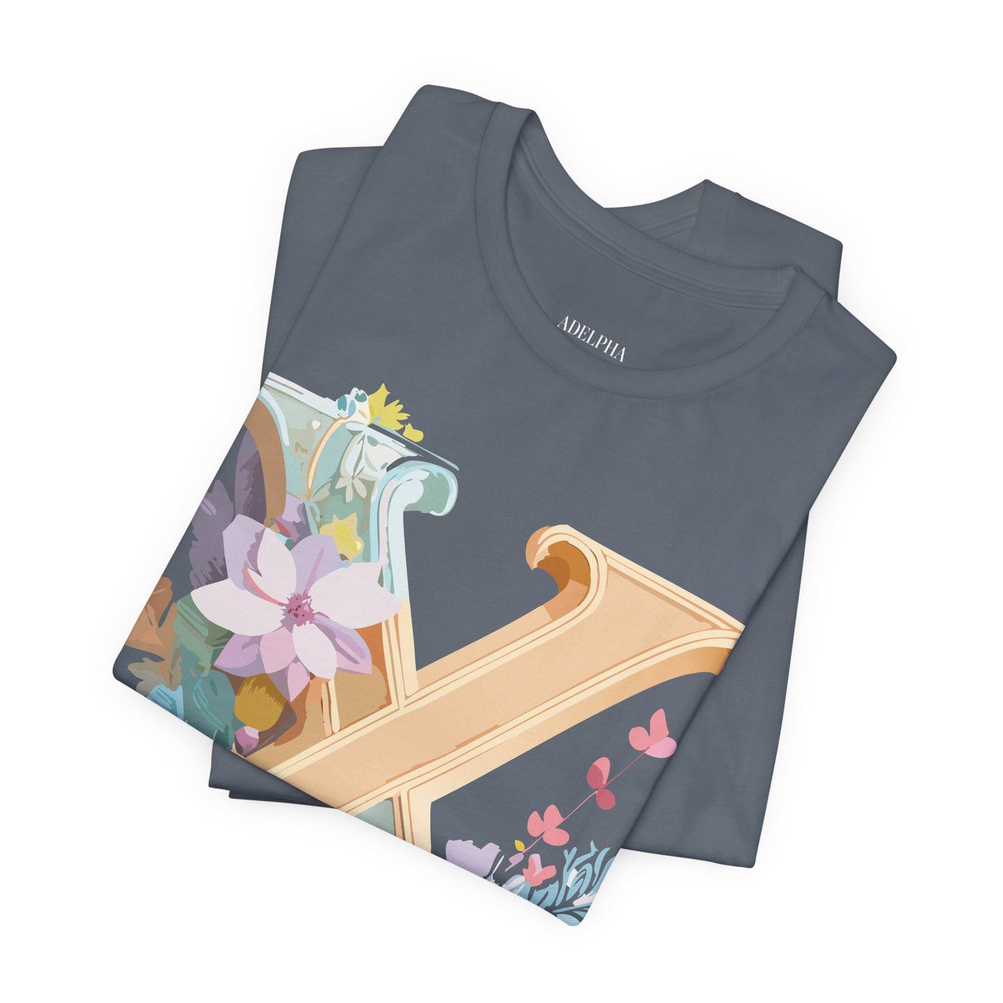 Natural Cotton Tee Shirt - Letters Collection - X Printify