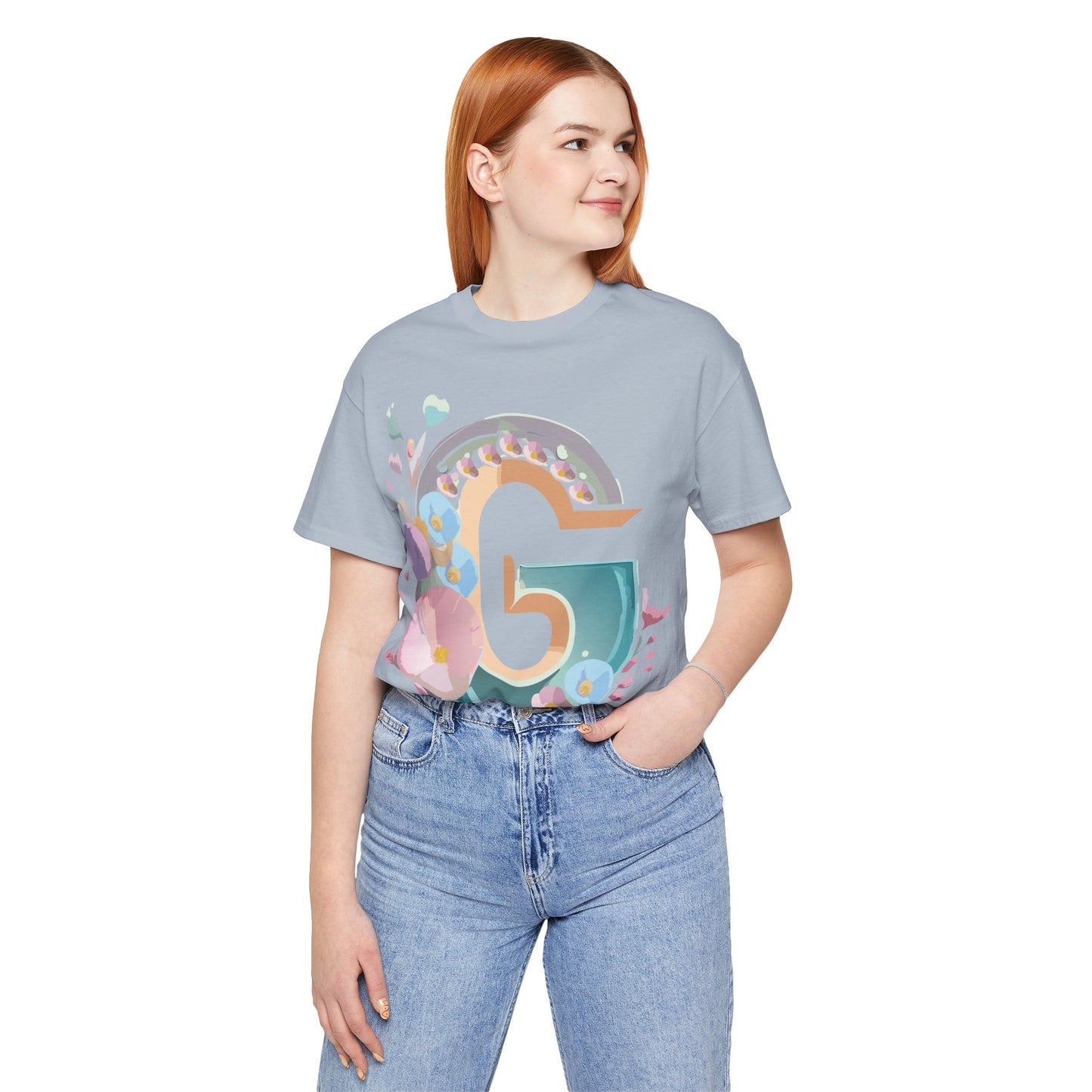 Natural Cotton Tee Shirt - Letters Collection - G Printify