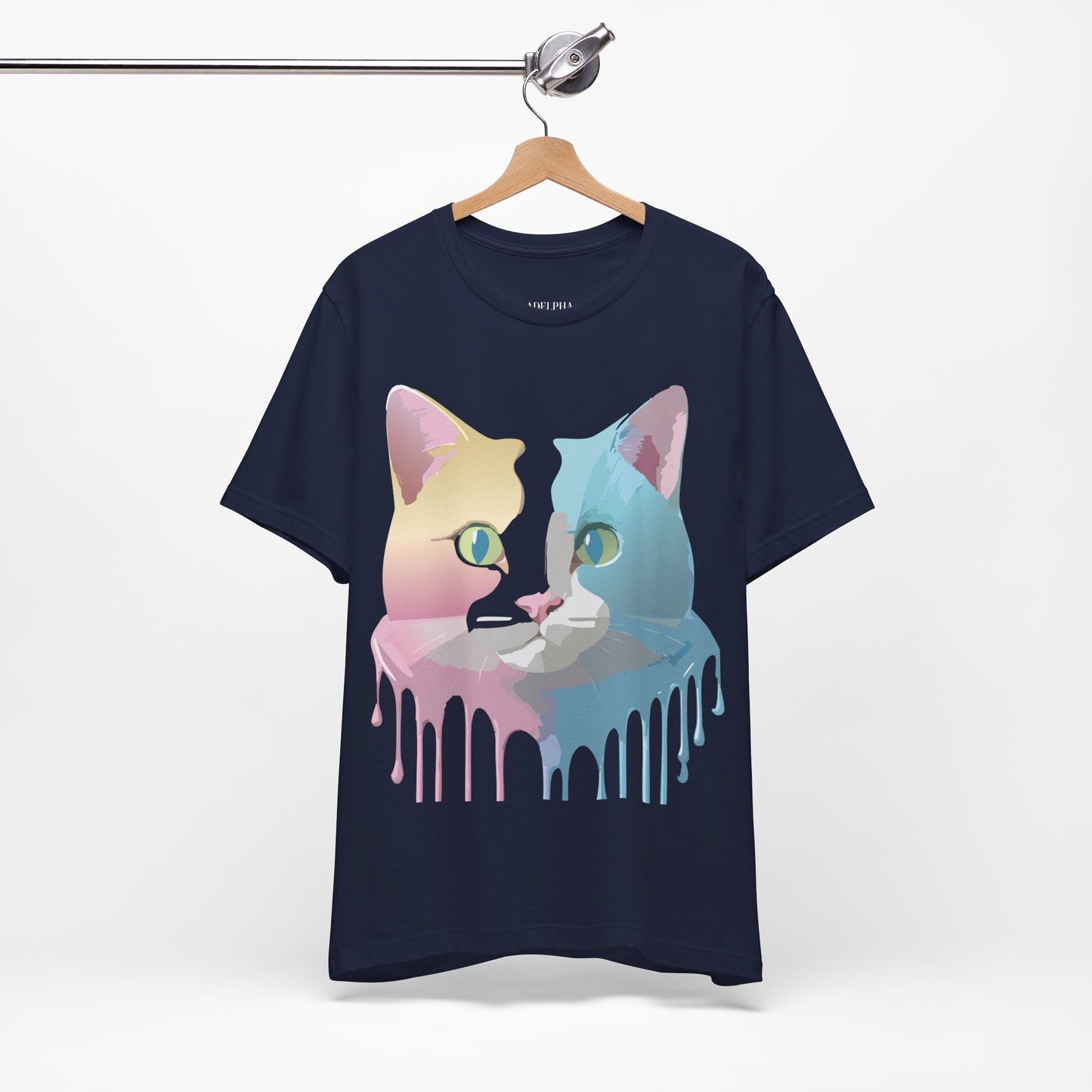 Natural Cotton Tee Shirt with Cat Printify