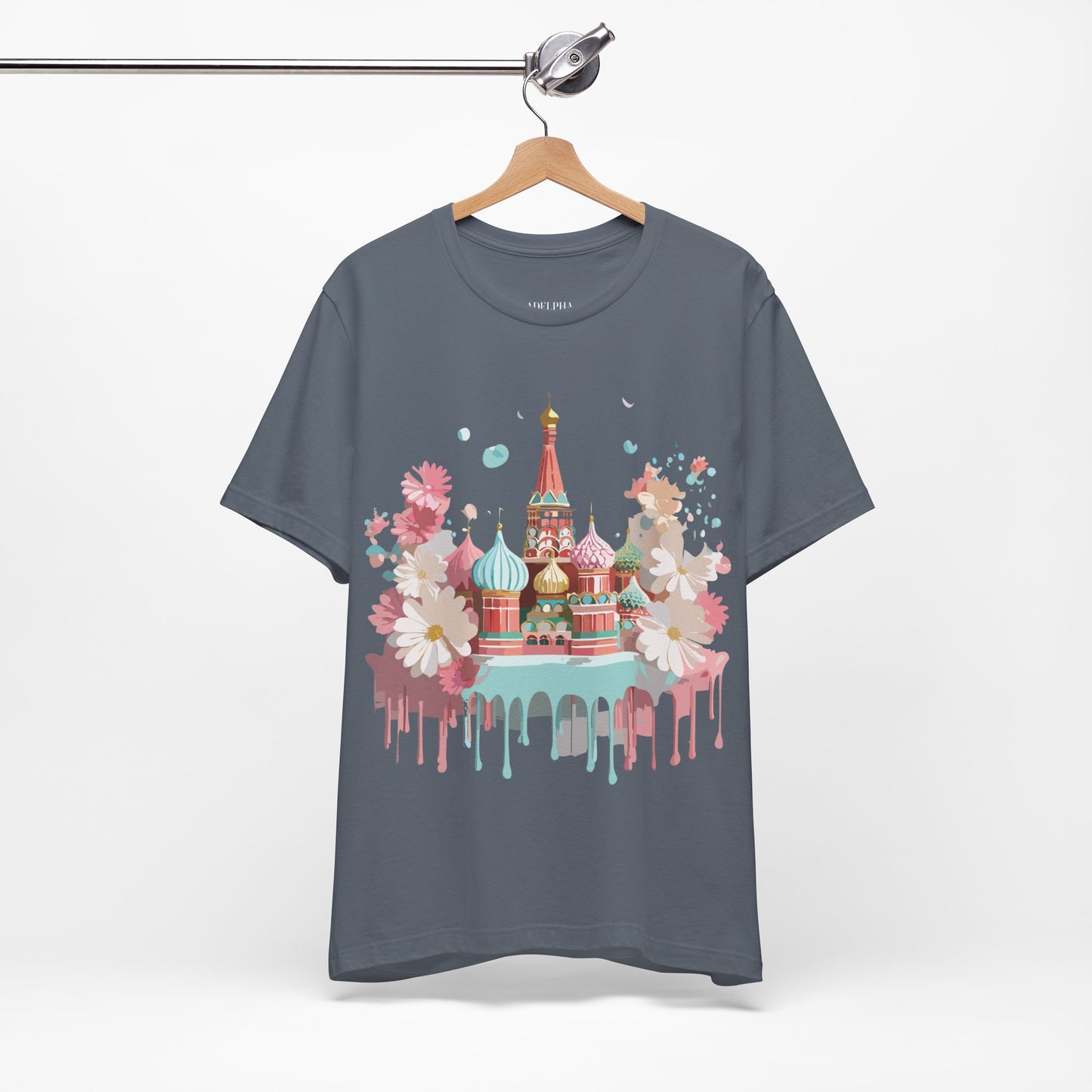 Natural Cotton Tee Shirt - Beautiful Places Collection - Moscow Printify