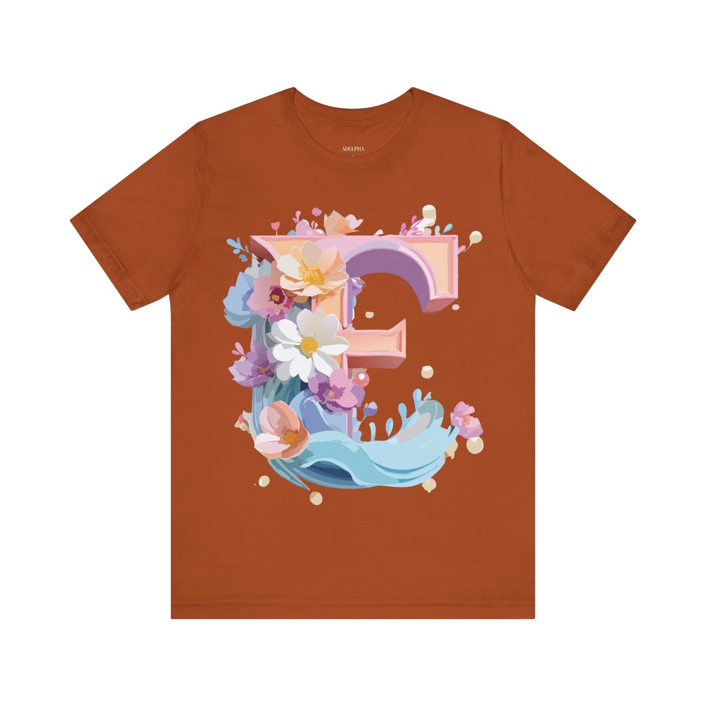 Natural Cotton Tee Shirt - Letters Collection - E Printify