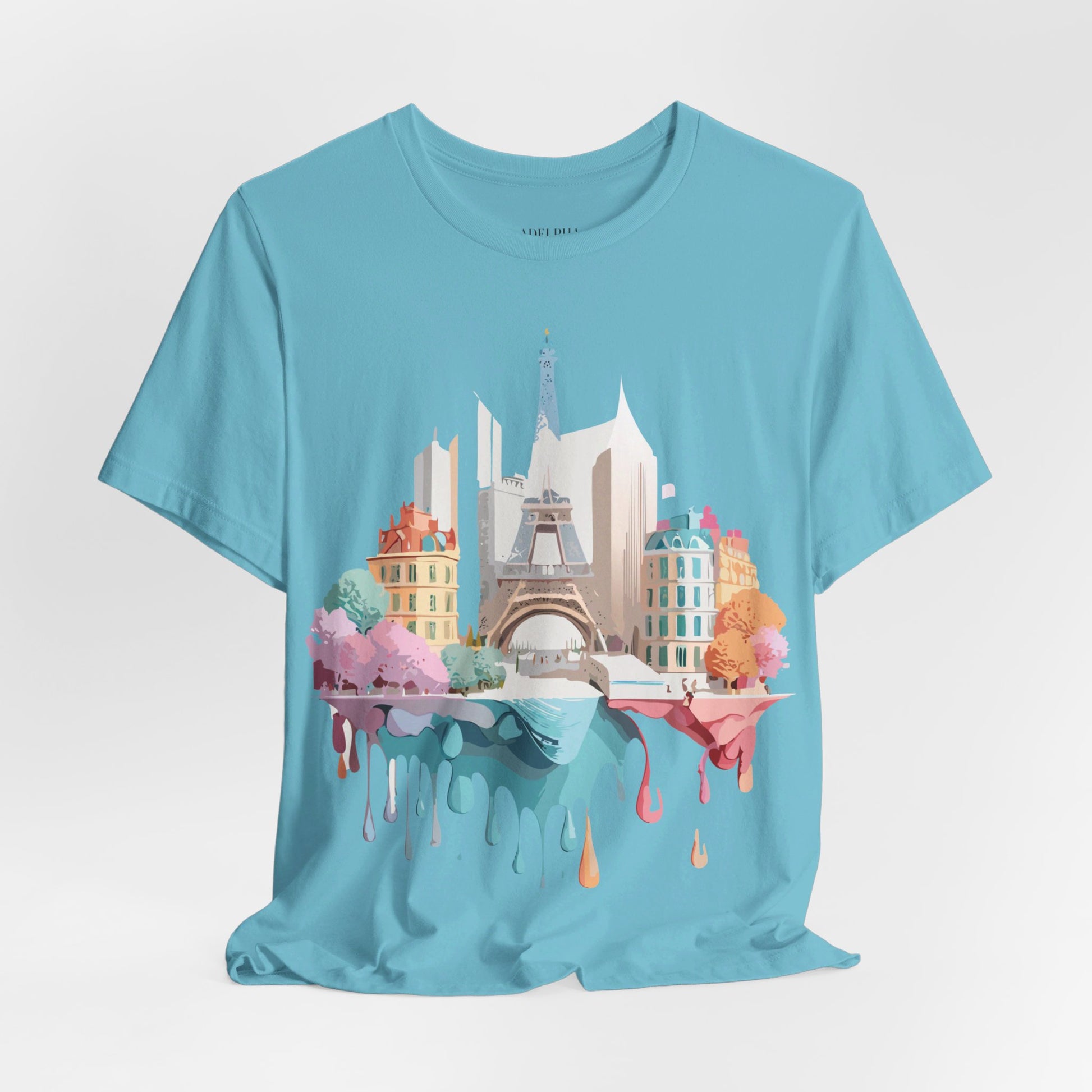 Natural Cotton Tee Shirt - Beautiful Places Collection - Paris Printify