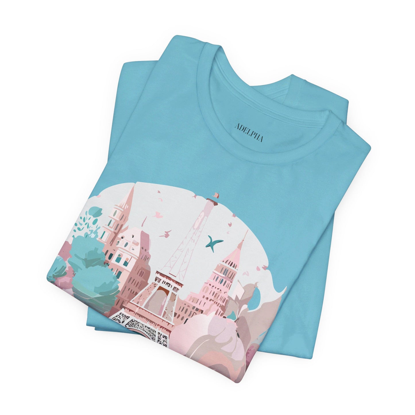 Natural Cotton Tee Shirt - Beautiful Places Collection - Paris Printify