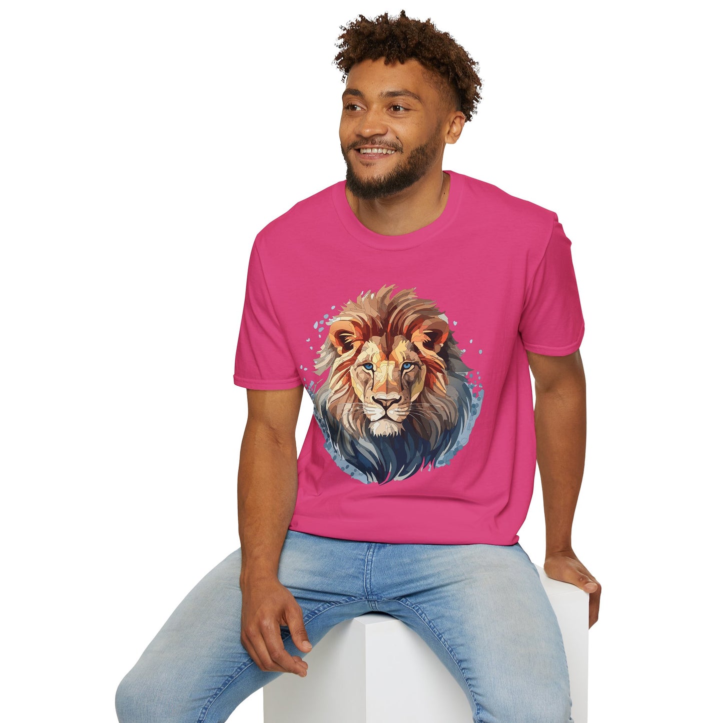 Lion Shirt, Shirt with Lion, Floral Lion Tee, Shirt with Animals