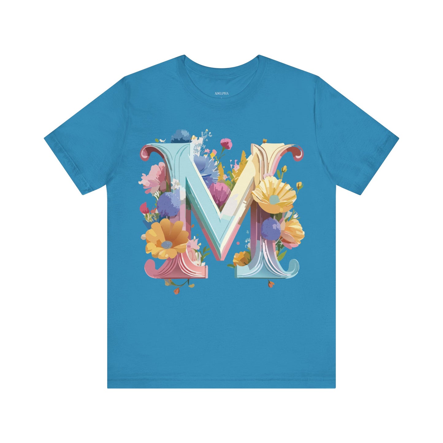Natural Cotton Tee Shirt - Letters Collection - M Printify