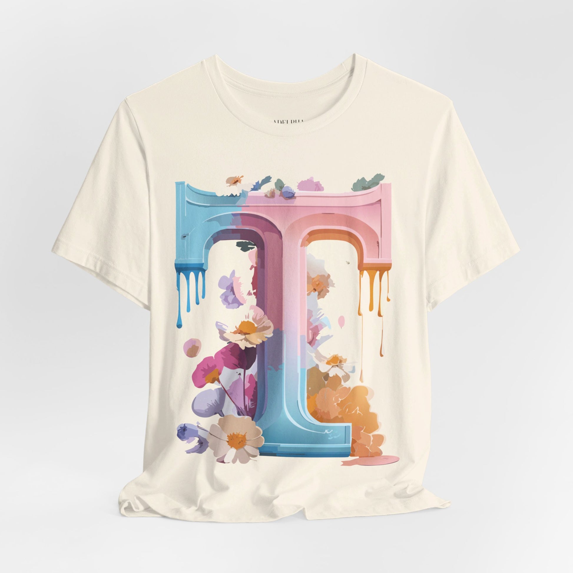 Natural Cotton Tee Shirt - Letters Collection - T Printify