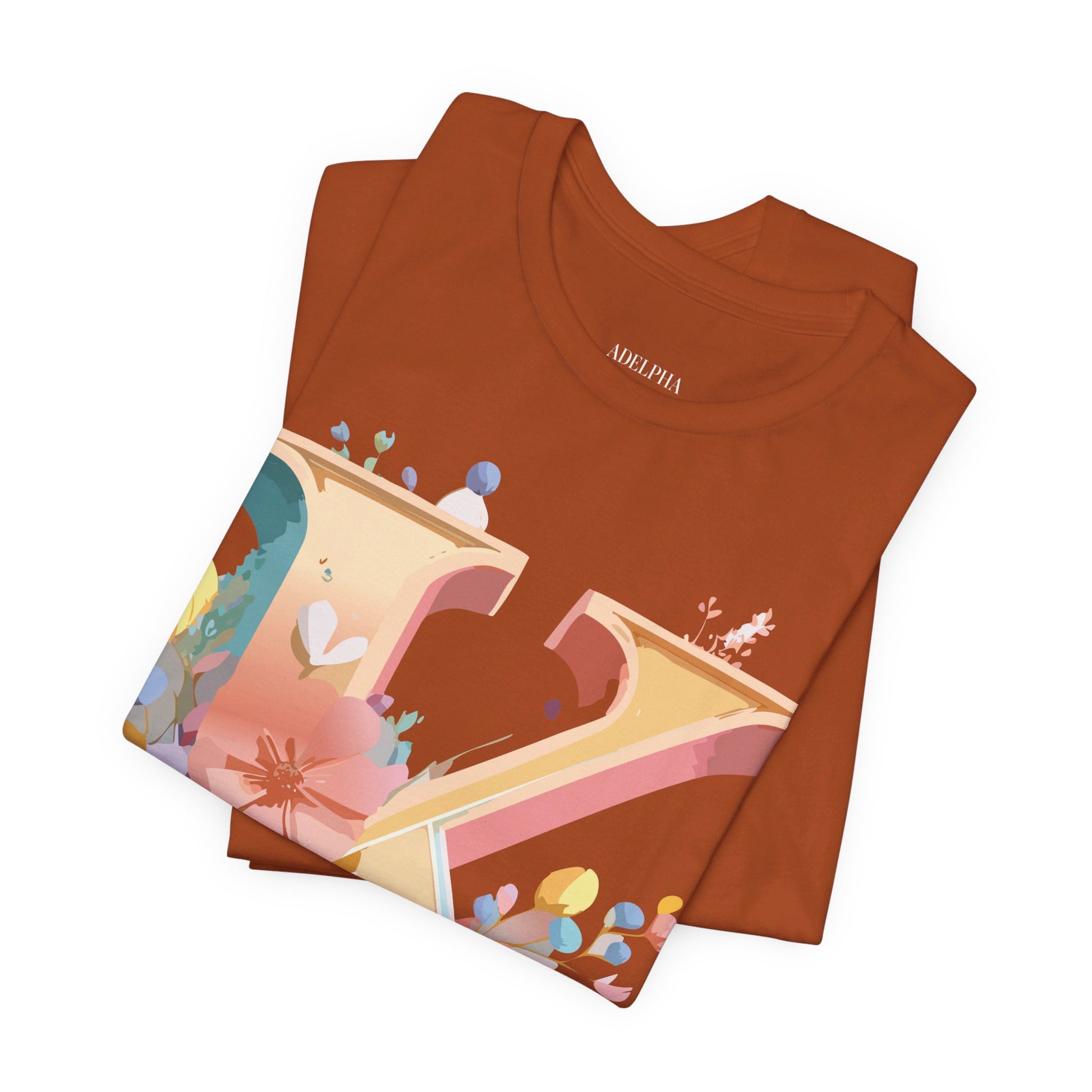 Natural Cotton Tee Shirt - Letters Collection - K Printify