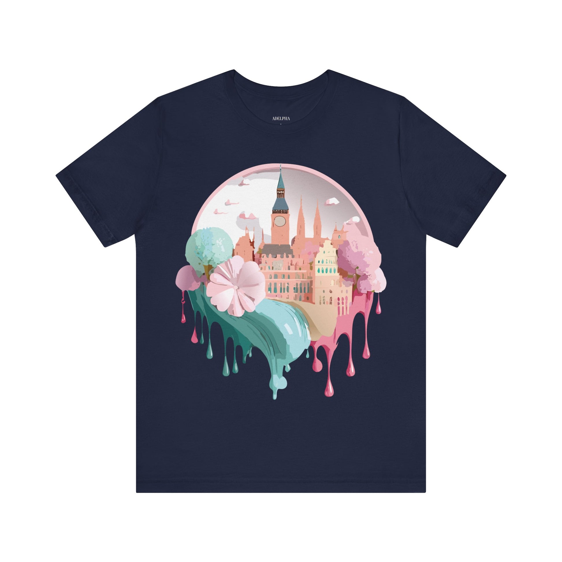 Natural Cotton Tee Shirt - Beautiful Places Collection - Prague Printify