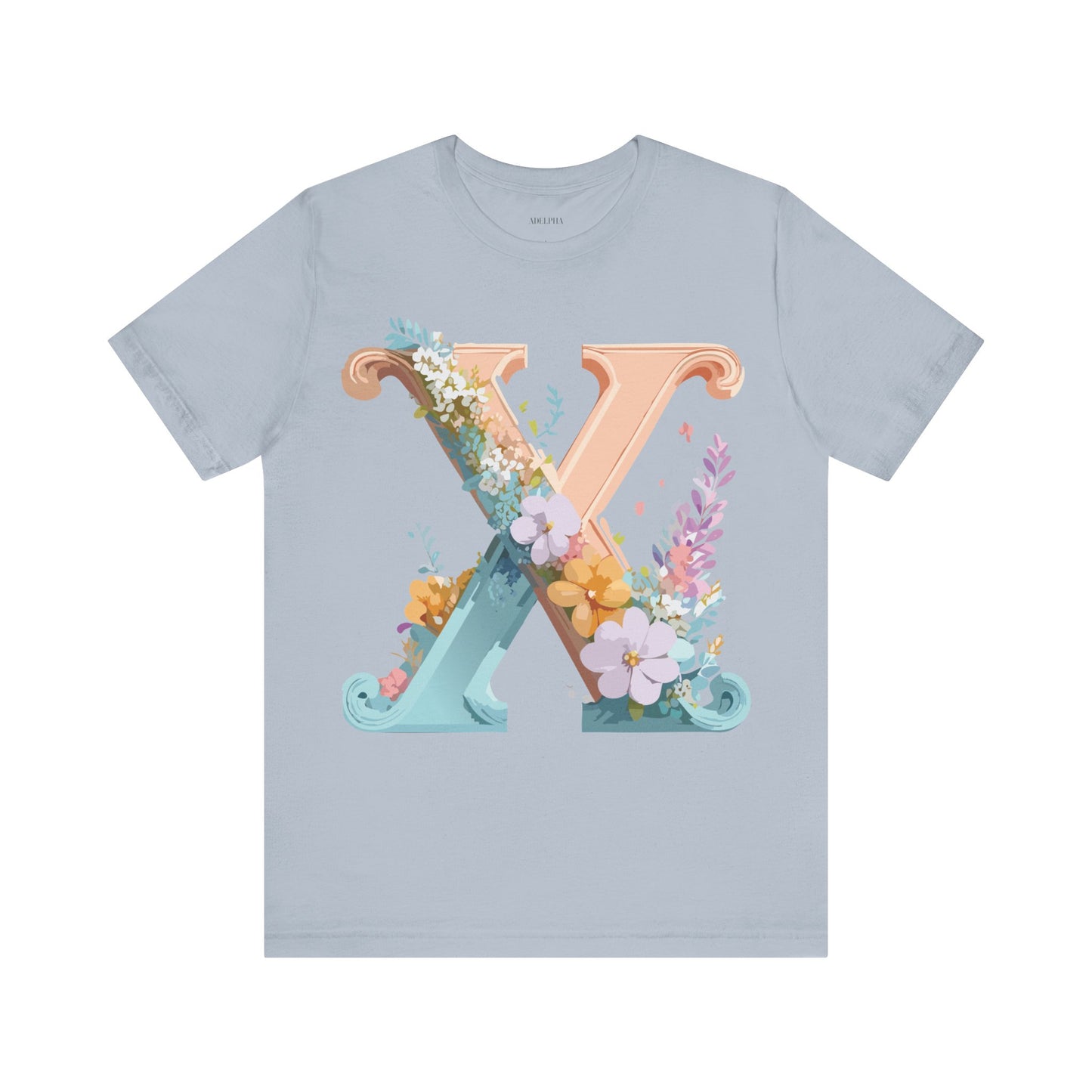 Natural Cotton Tee Shirt - Letters Collection - X Printify