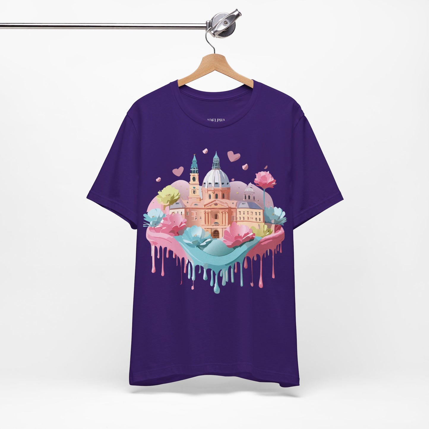 Natural Cotton Tee Shirt - Beautiful Places Collection - Prague Printify