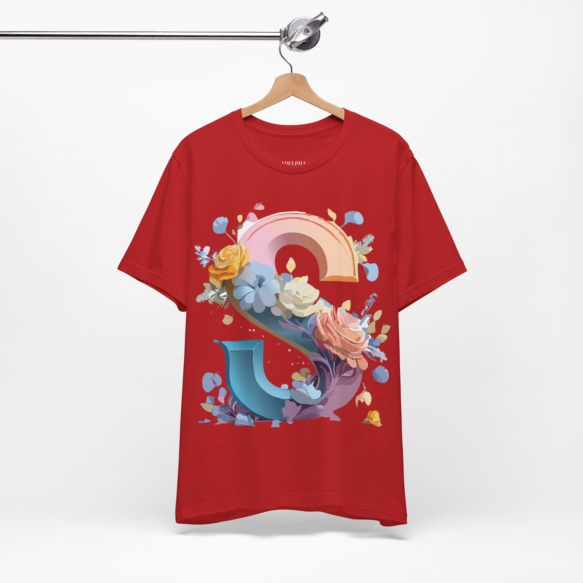 Natural Cotton Tee Shirt - Letters Collection - S Printify