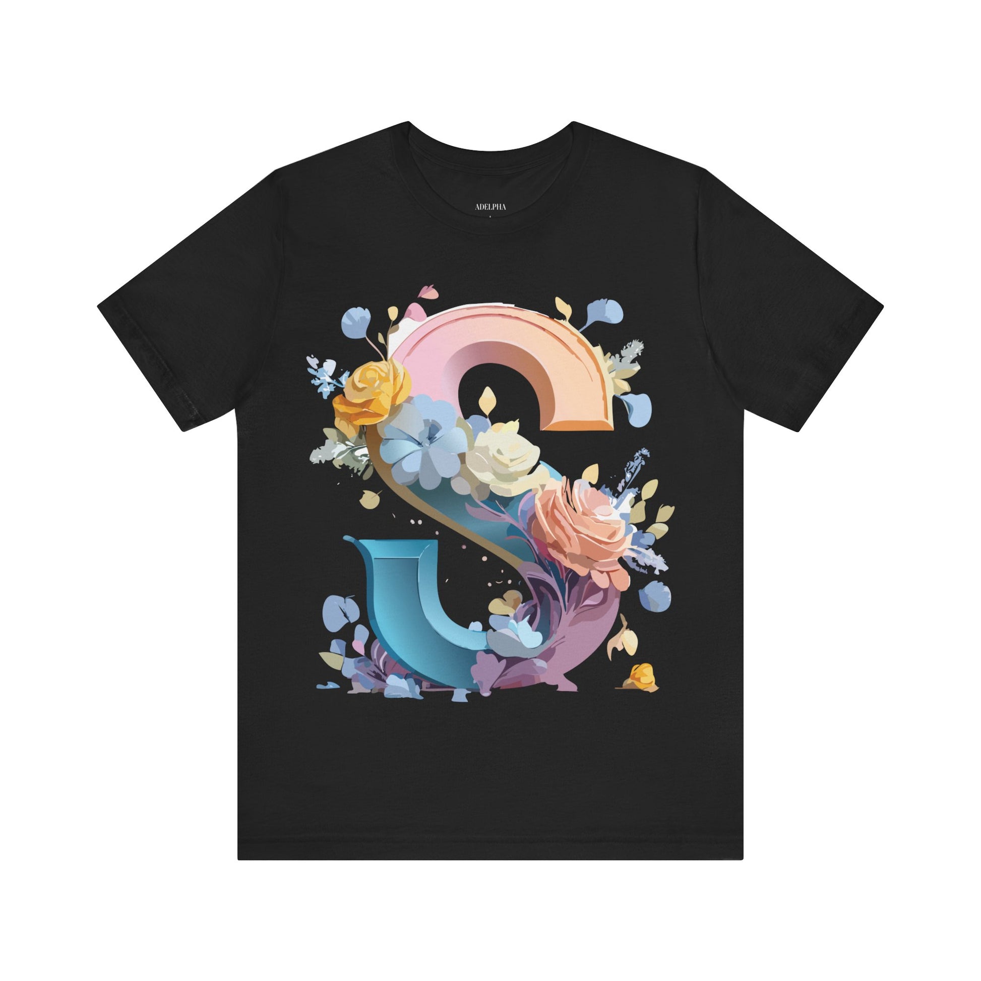 Natural Cotton Tee Shirt - Letters Collection - S Printify
