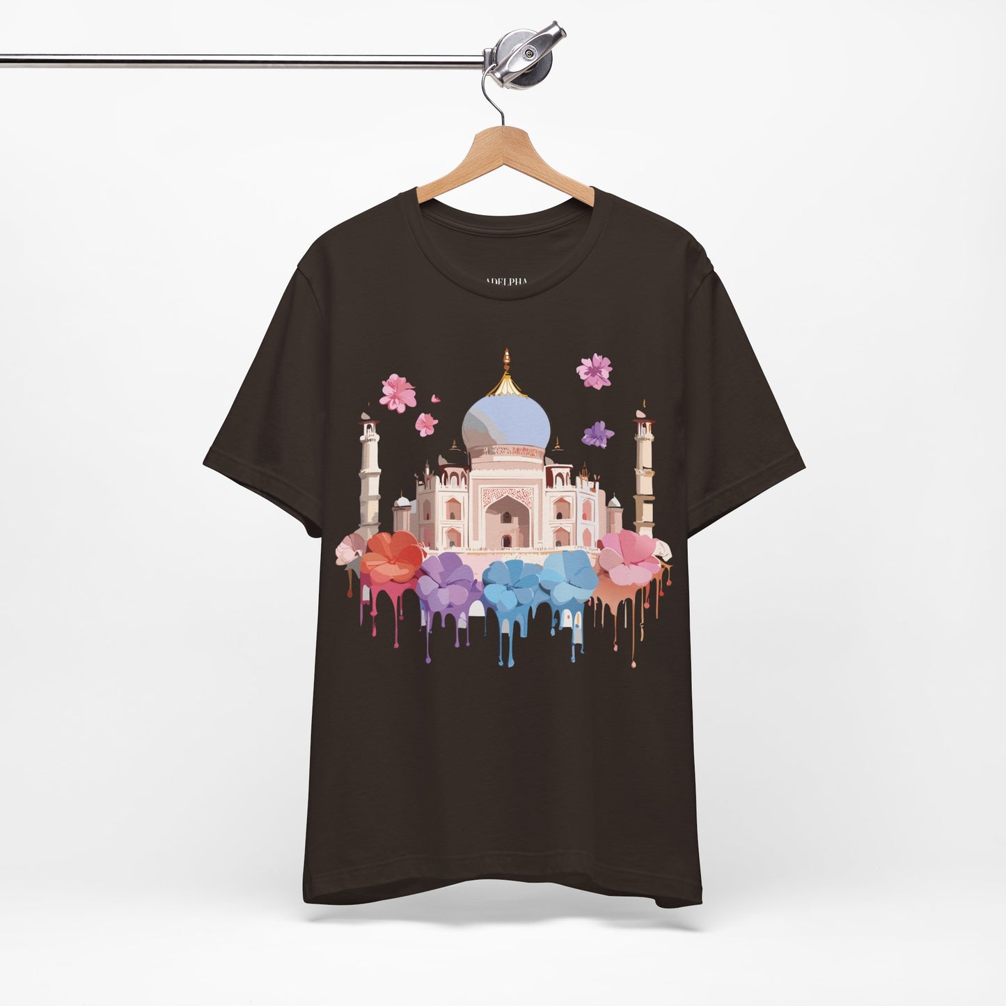 Natural Cotton Tee Shirt - Taj Mahal, India Printify