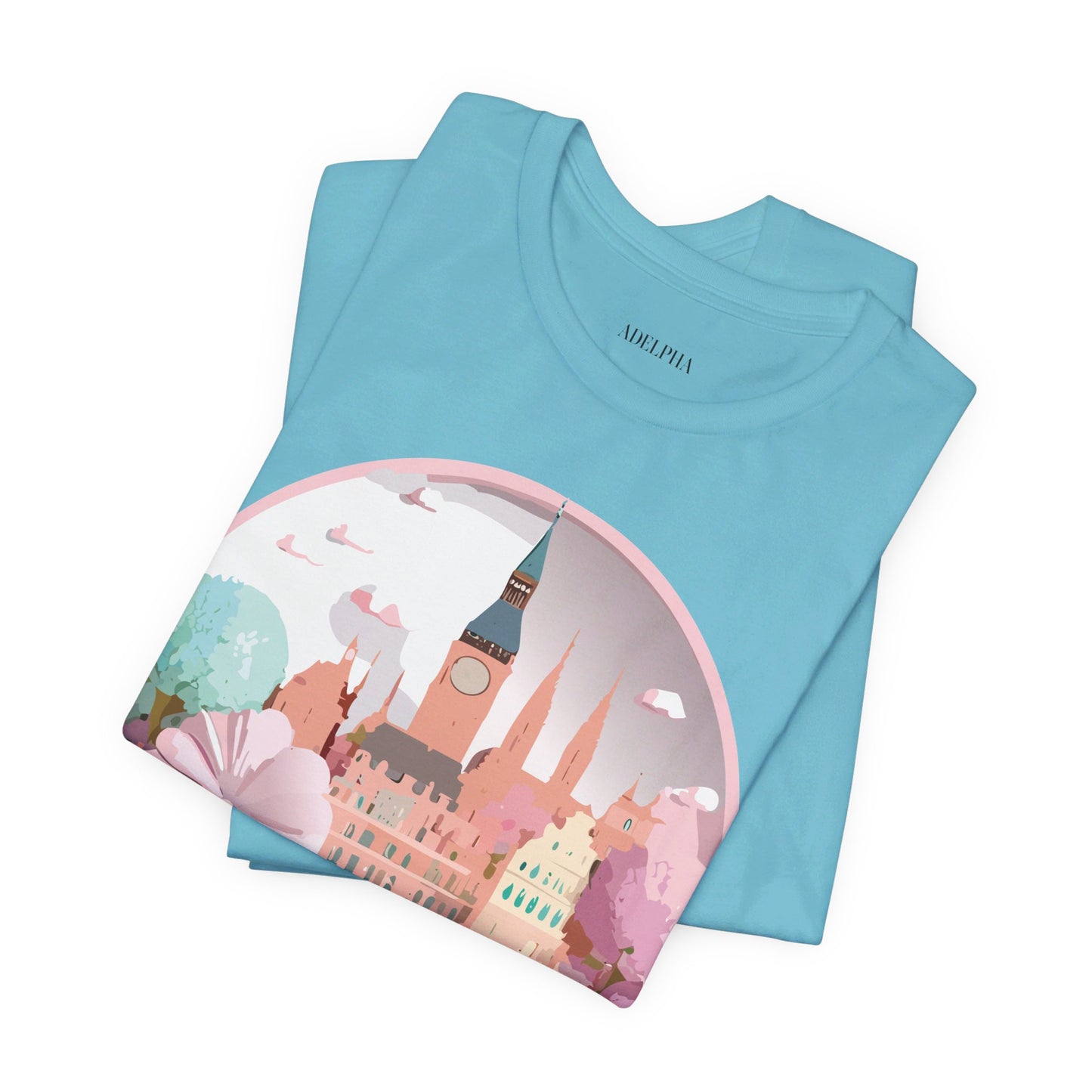 Natural Cotton Tee Shirt - Beautiful Places Collection - Prague Printify