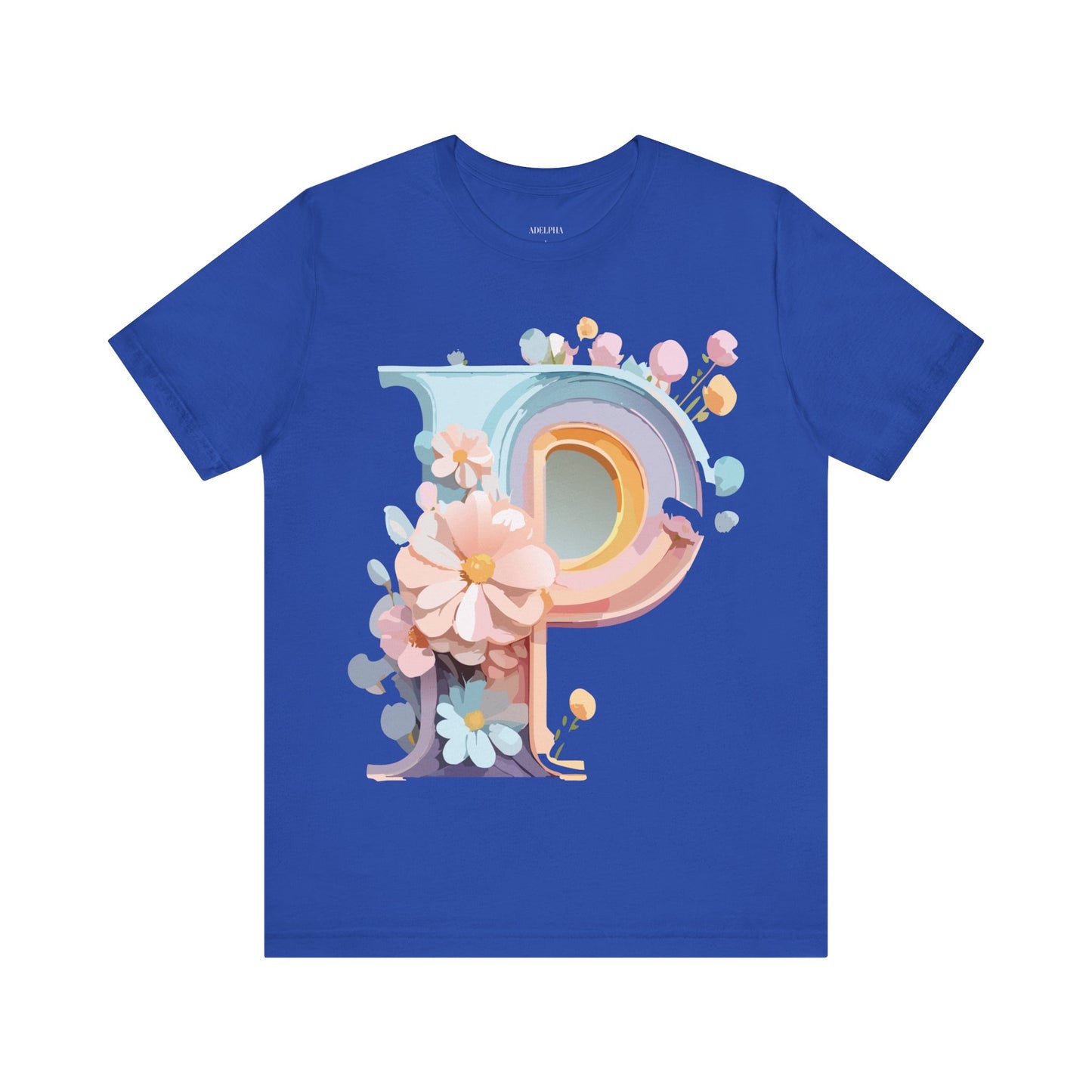 Natural Cotton Tee Shirt - Letters Collection - P Printify