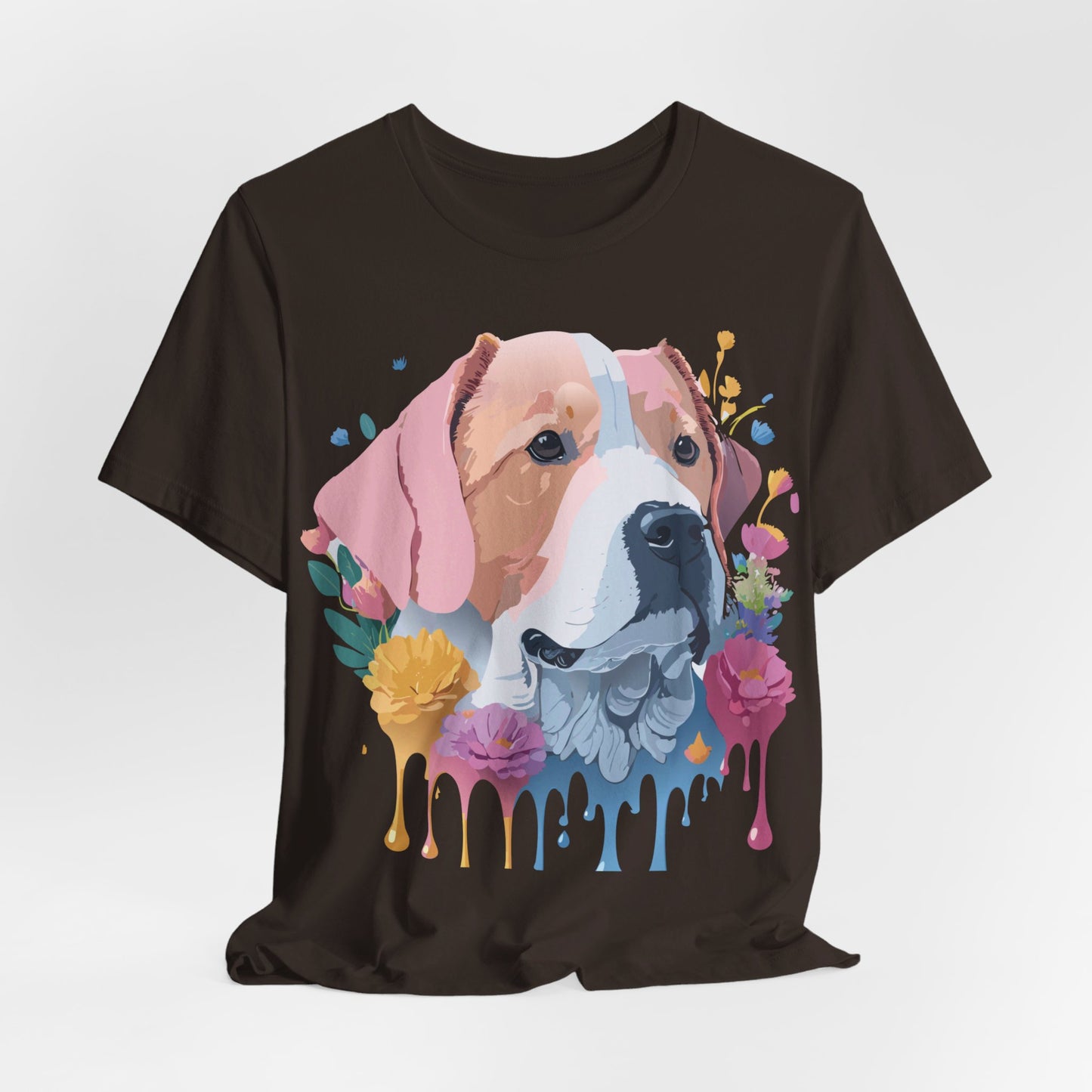 Natural Cotton Tee Shirt with Dog Printify