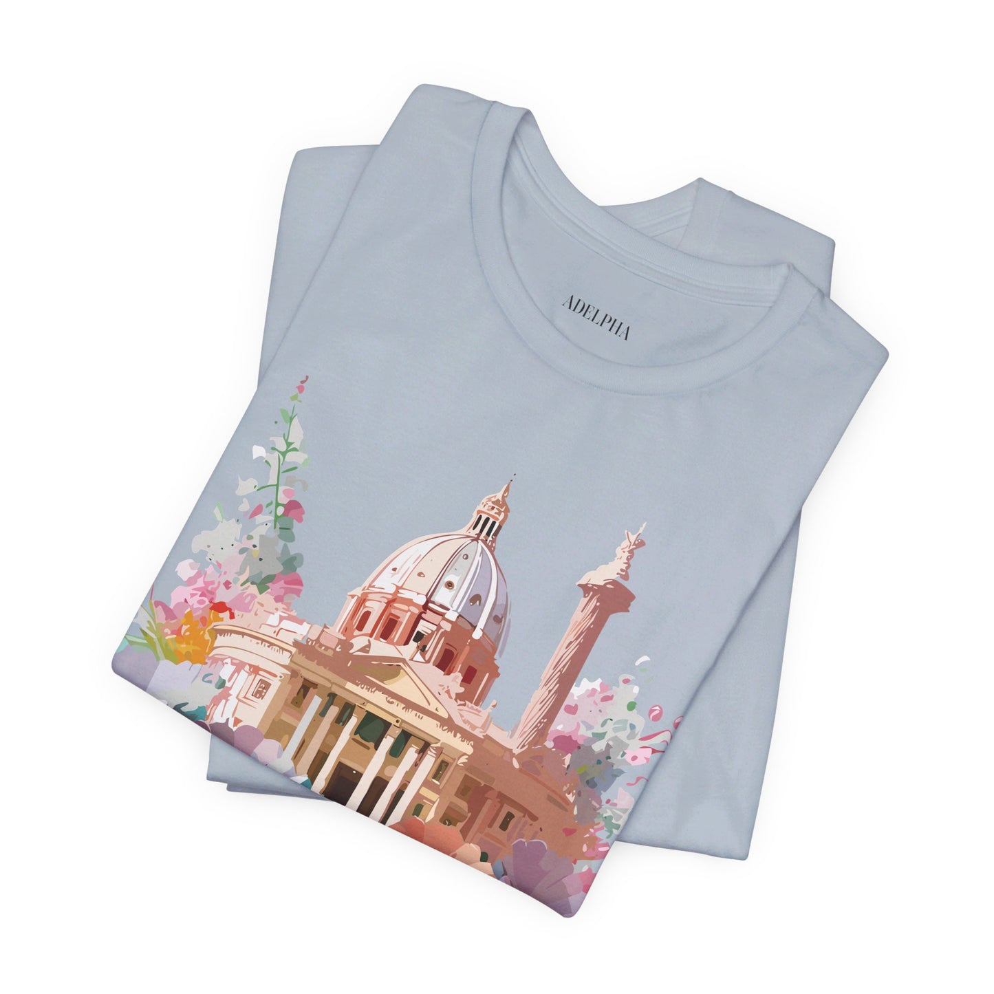 Natural Cotton Tee Shirt - Beautiful Places Collection - Rome Printify