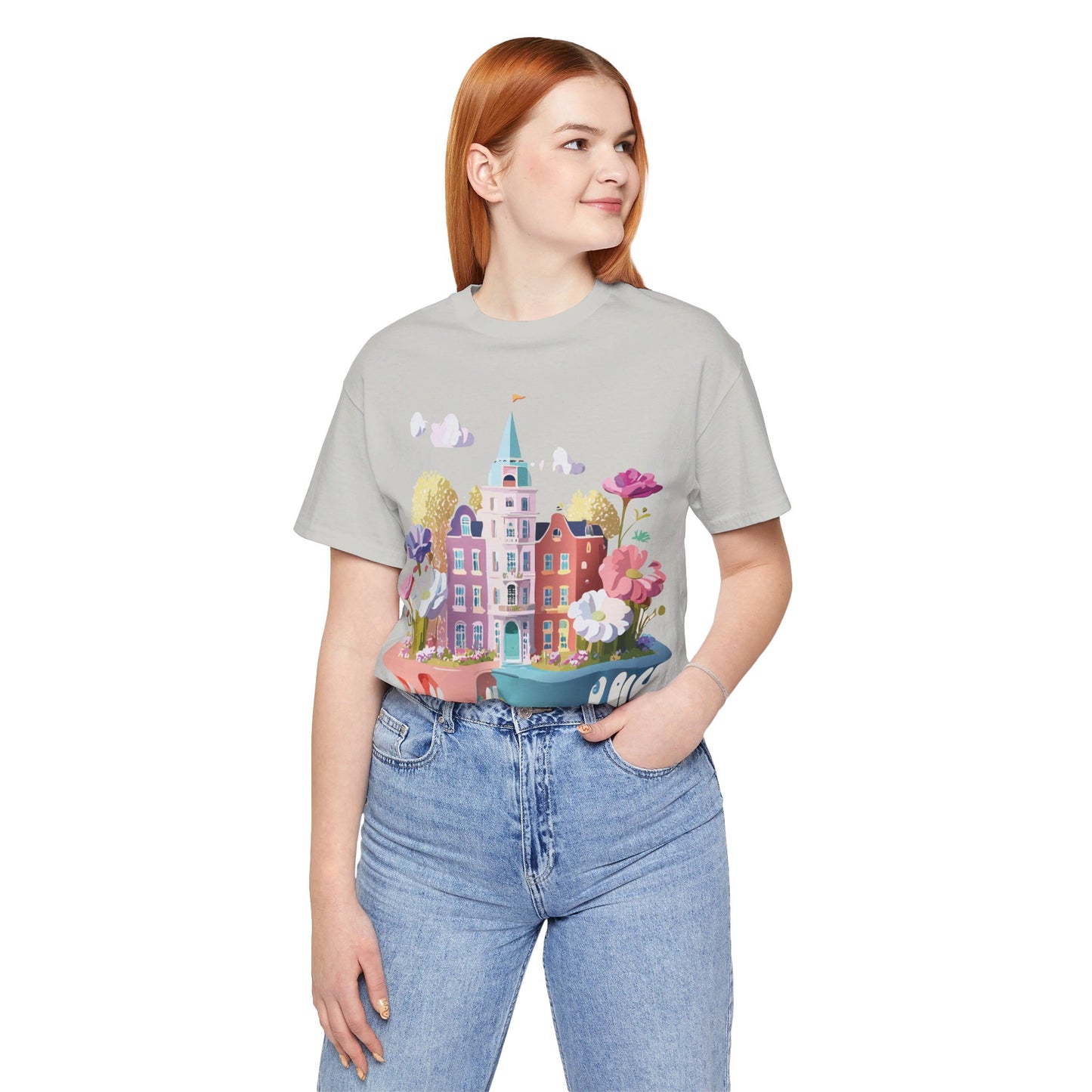 Natural Cotton Tee Shirt - Beautiful Places Collection - Amsterdam Printify