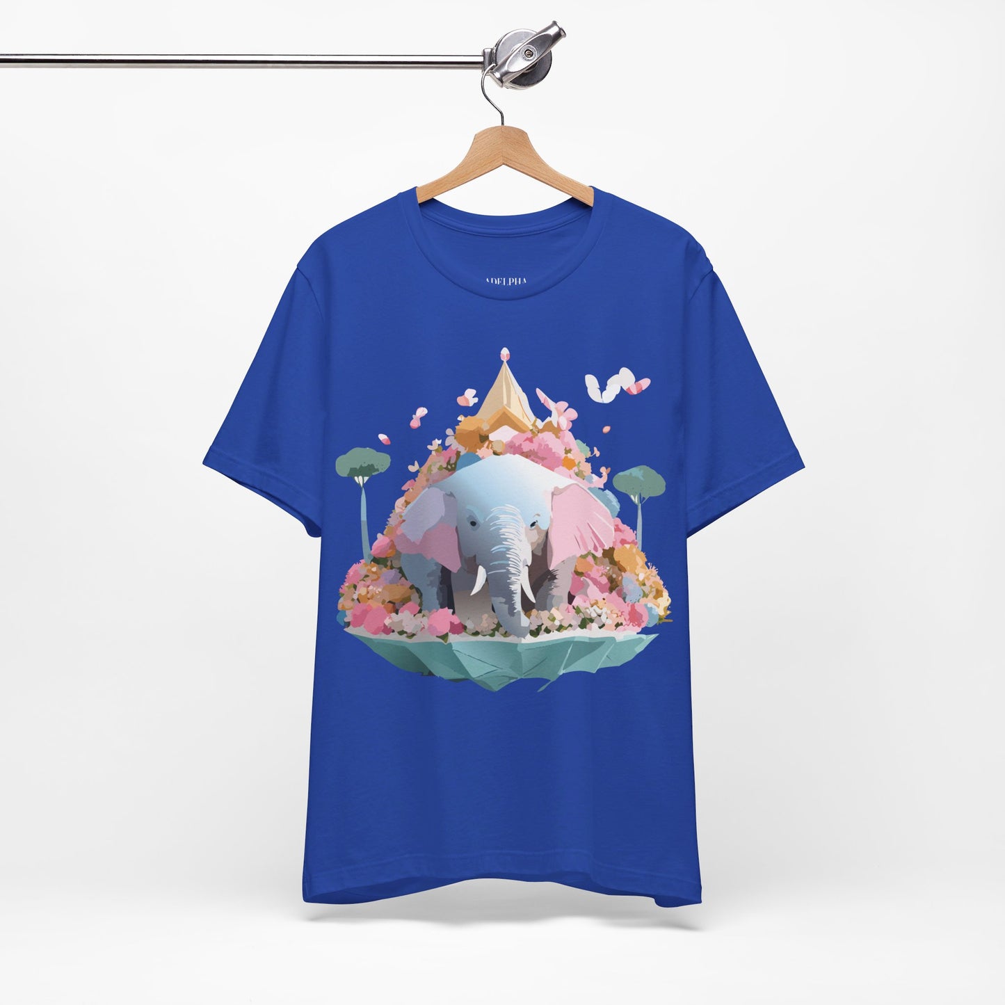 Natural Cotton Tee Shirt with Elephant Printify