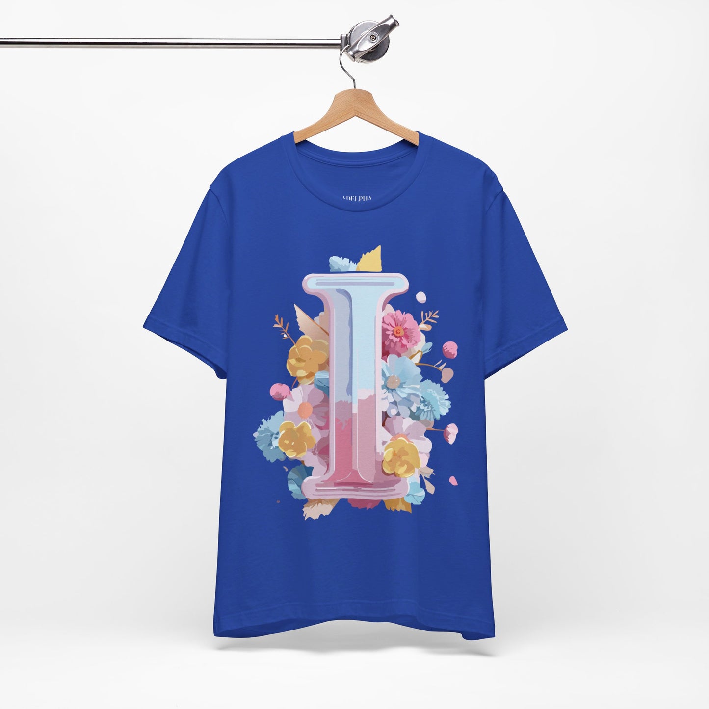 Natural Cotton Tee Shirt - Letters Collection - I Printify