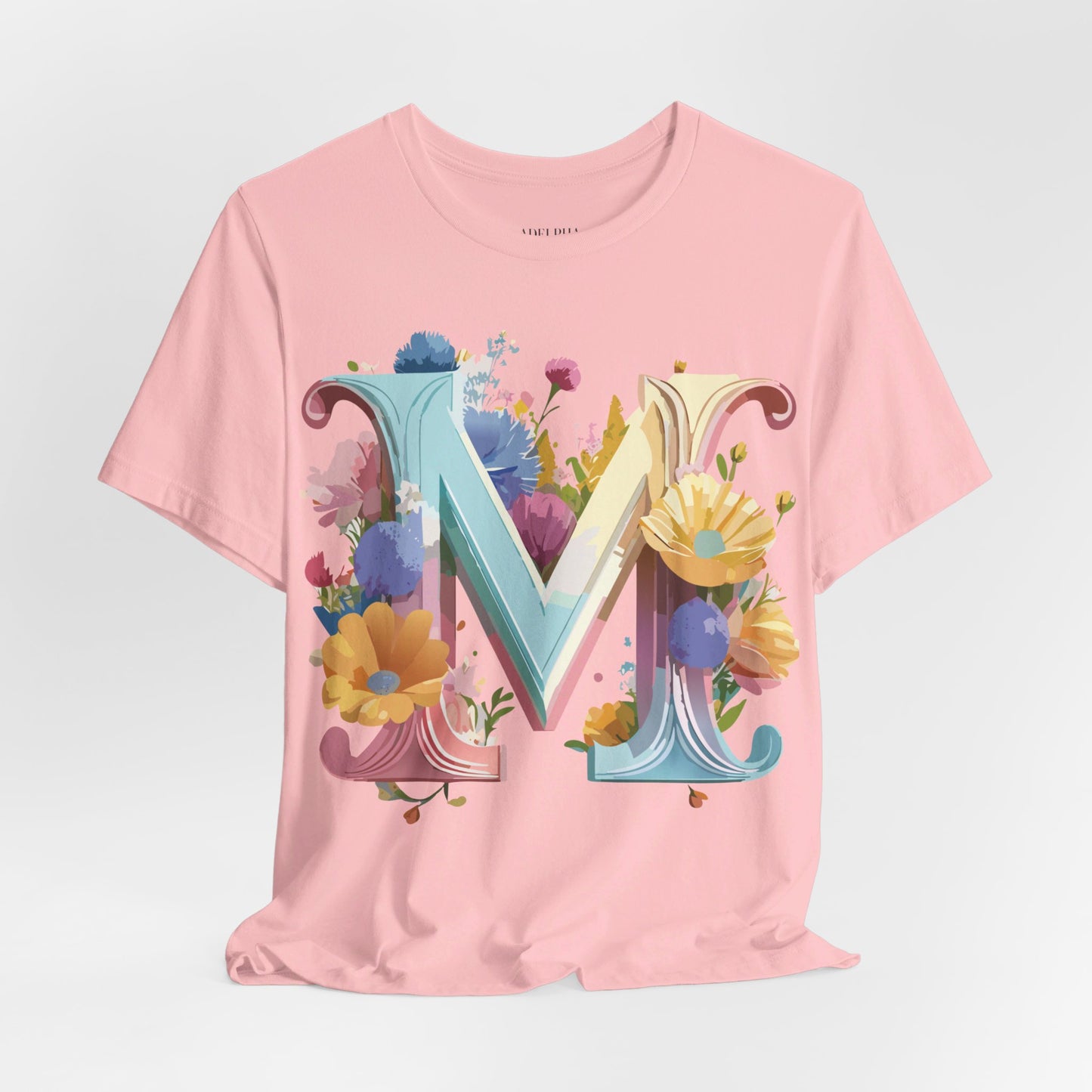 Natural Cotton Tee Shirt - Letters Collection - M Printify
