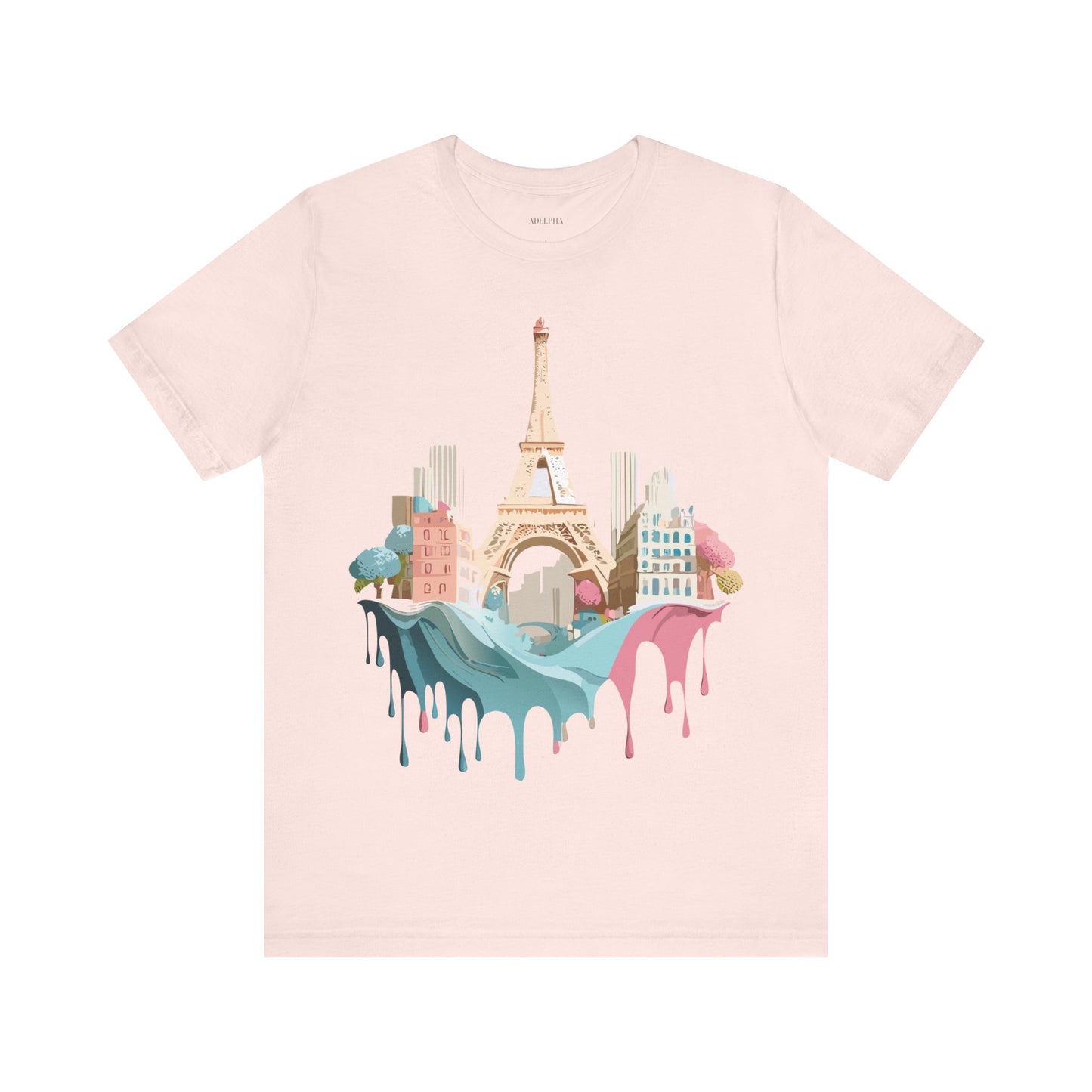 Natural Cotton Tee Shirt - Beautiful Places Collection - Paris Printify