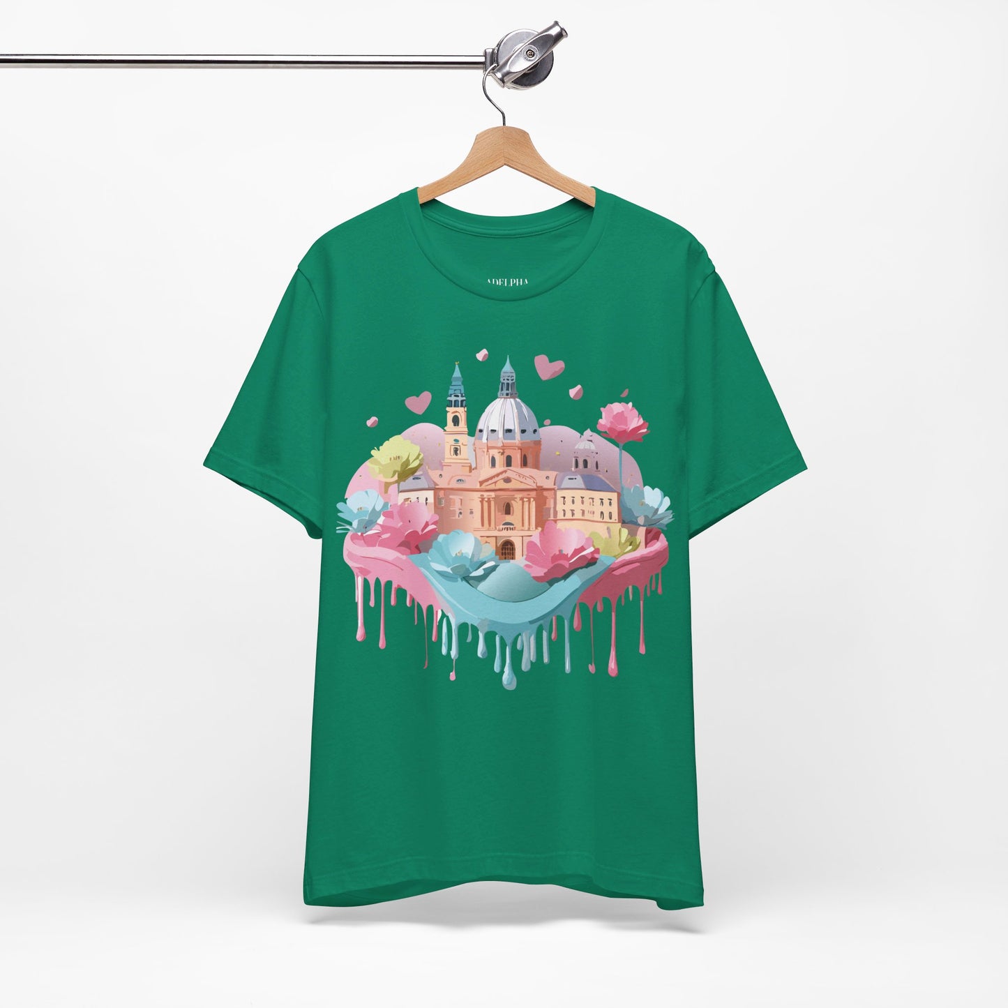 Natural Cotton Tee Shirt - Beautiful Places Collection - Prague Printify
