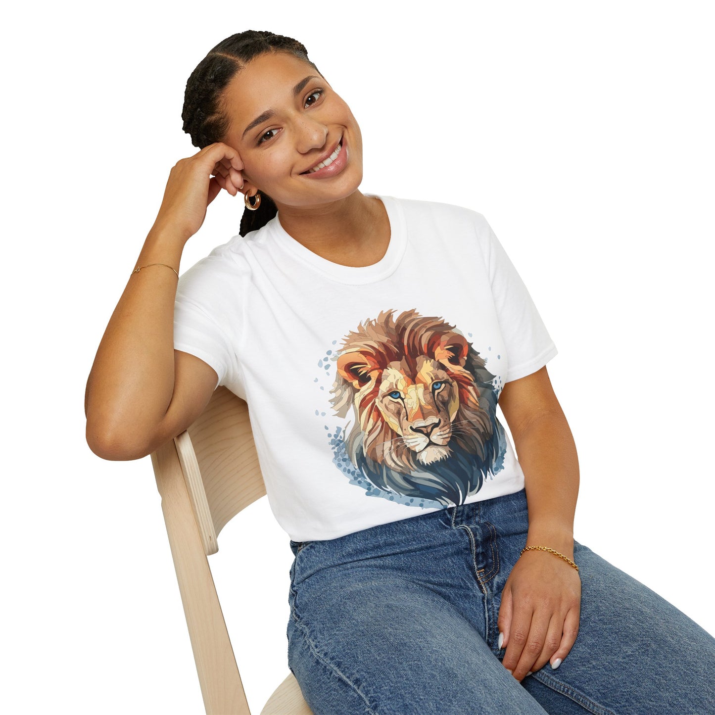 Lion Shirt, Shirt with Lion, Floral Lion Tee, Shirt with Animals