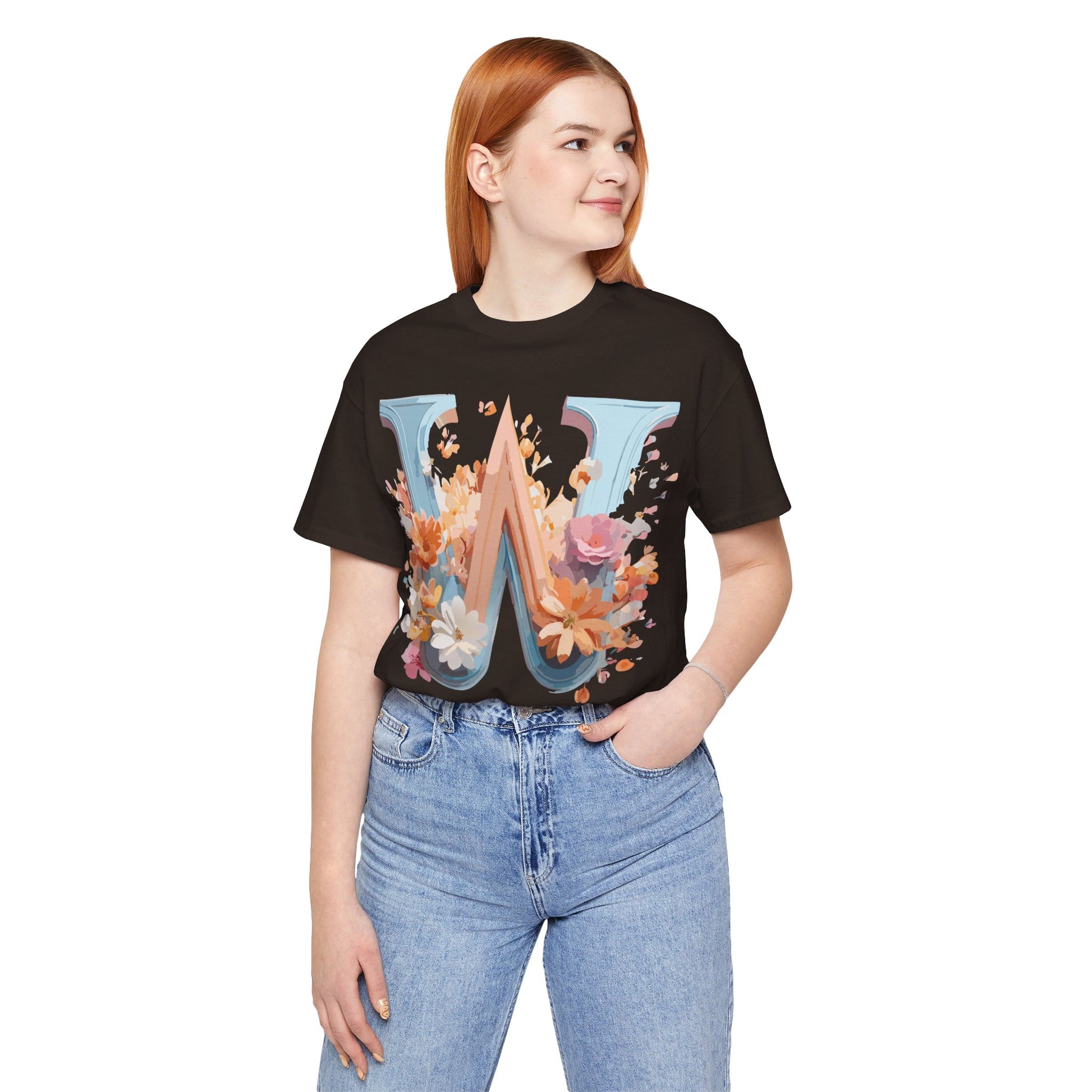 Natural Cotton Tee Shirt - Letters Collection - W Printify