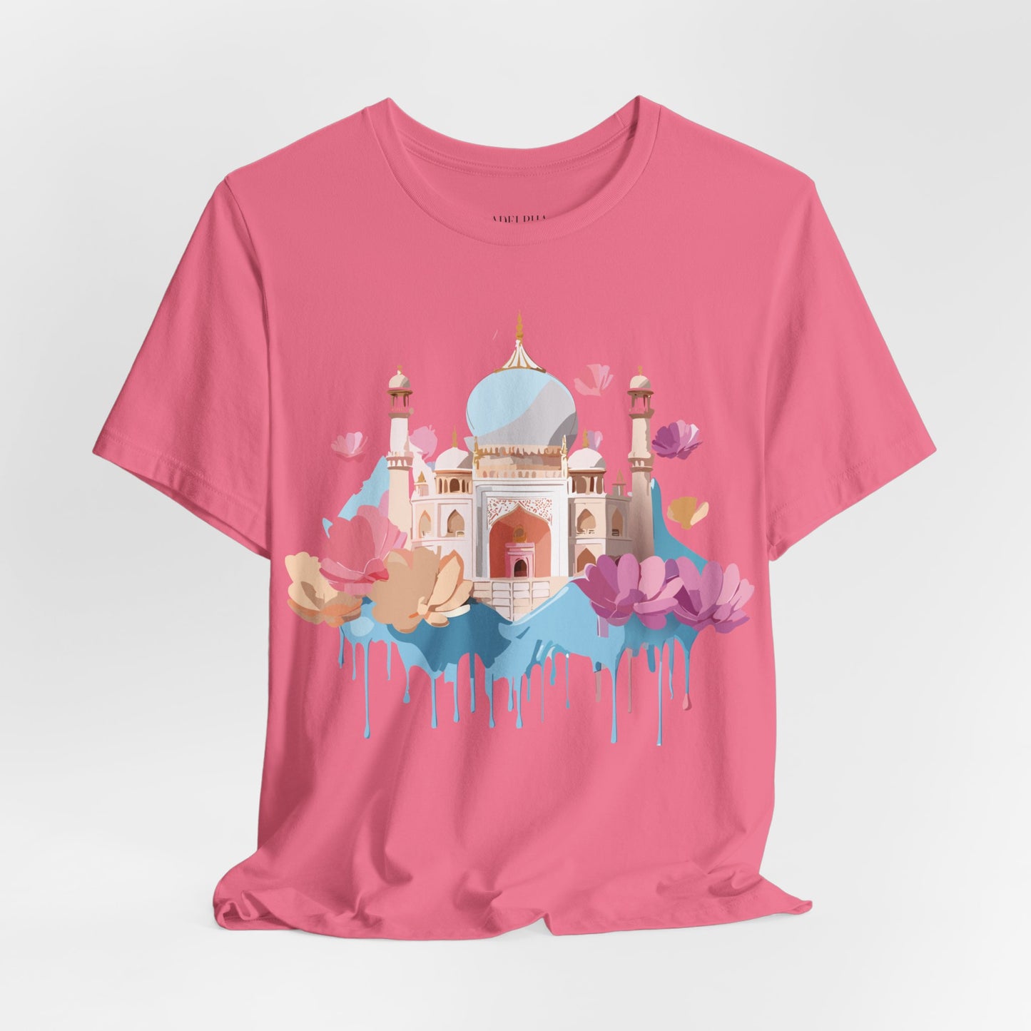Natural Cotton Tee Shirt - Taj Mahal, India Printify