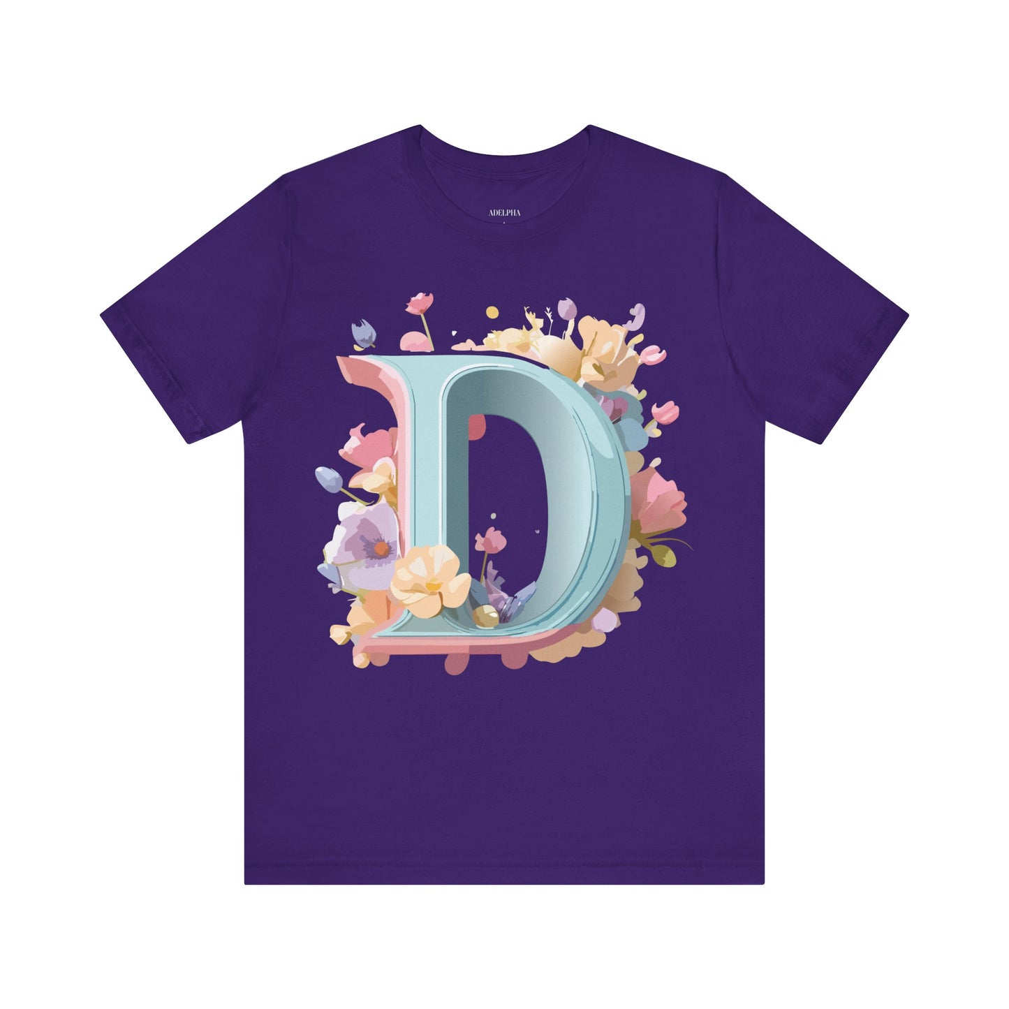 Natural Cotton Tee Shirt - Letters Collection - D Printify