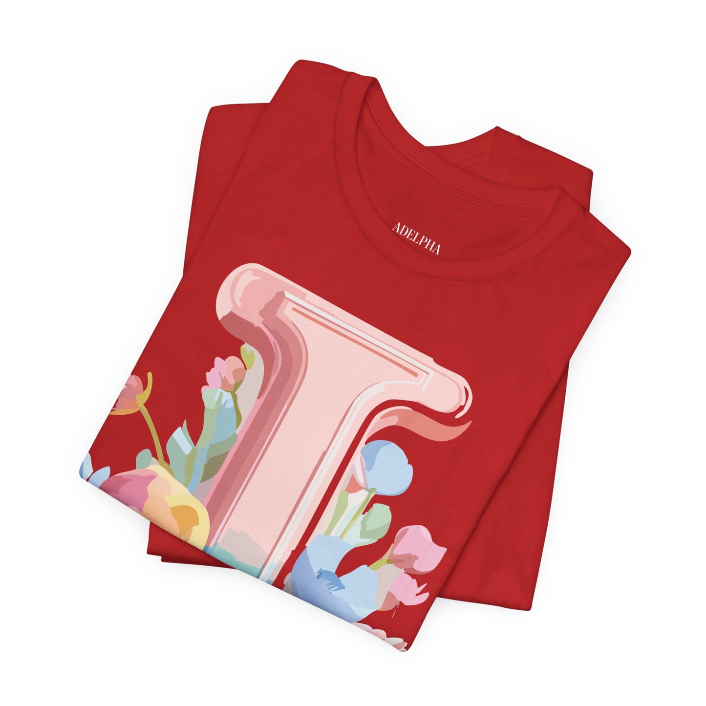 Natural Cotton Tee Shirt - Letters Collection - I Printify