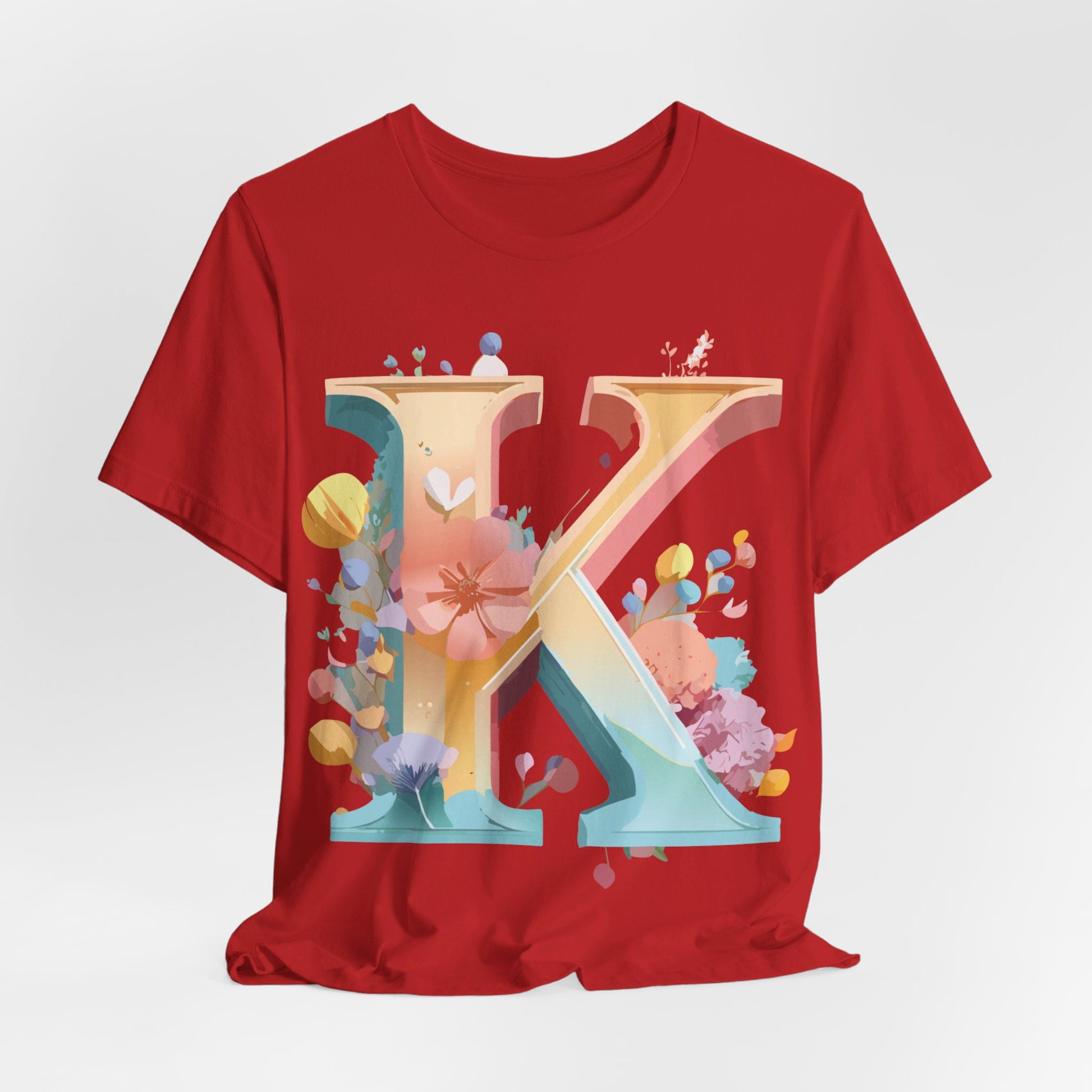 Natural Cotton Tee Shirt - Letters Collection - K Printify
