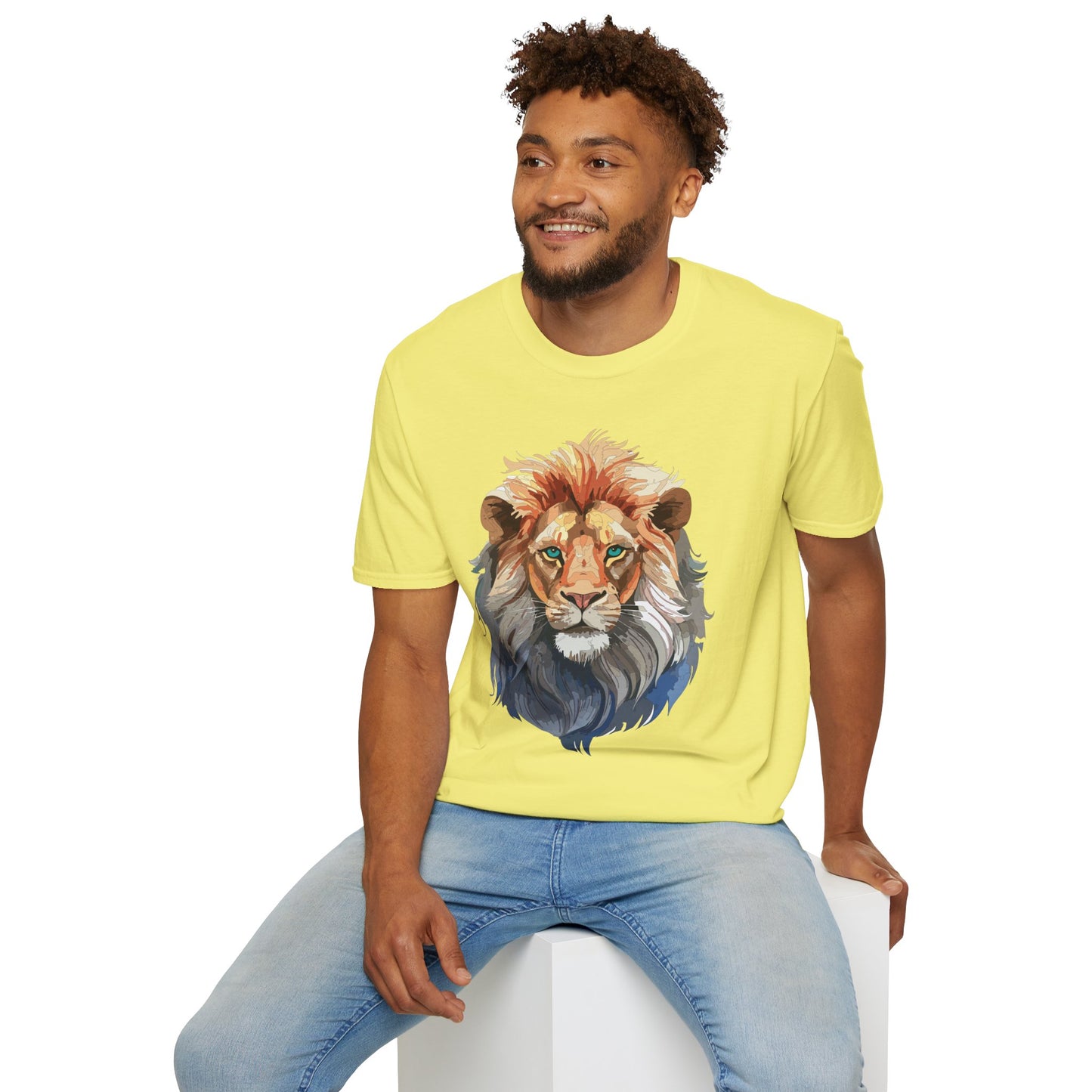 Lion Shirt, Shirt with Lion, Floral Lion Tee, Shirt with Animals