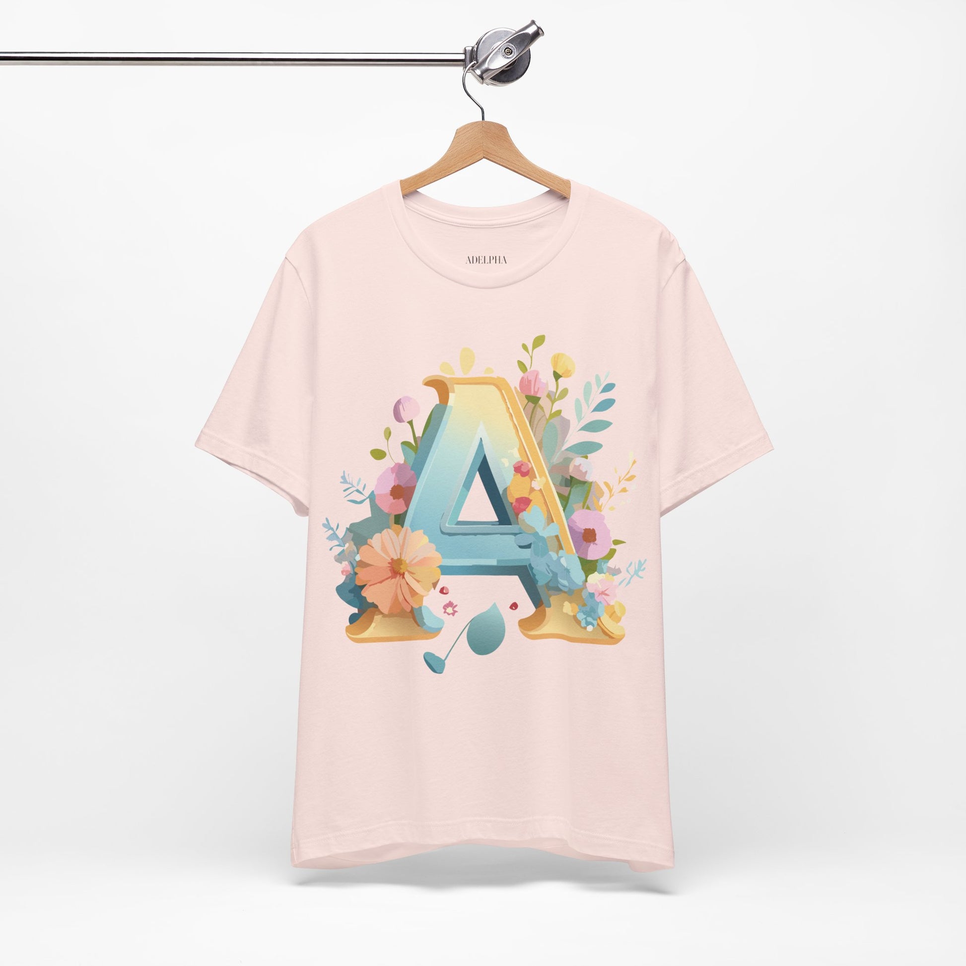 Natural Cotton Tee Shirt - Letters Collection - A Printify