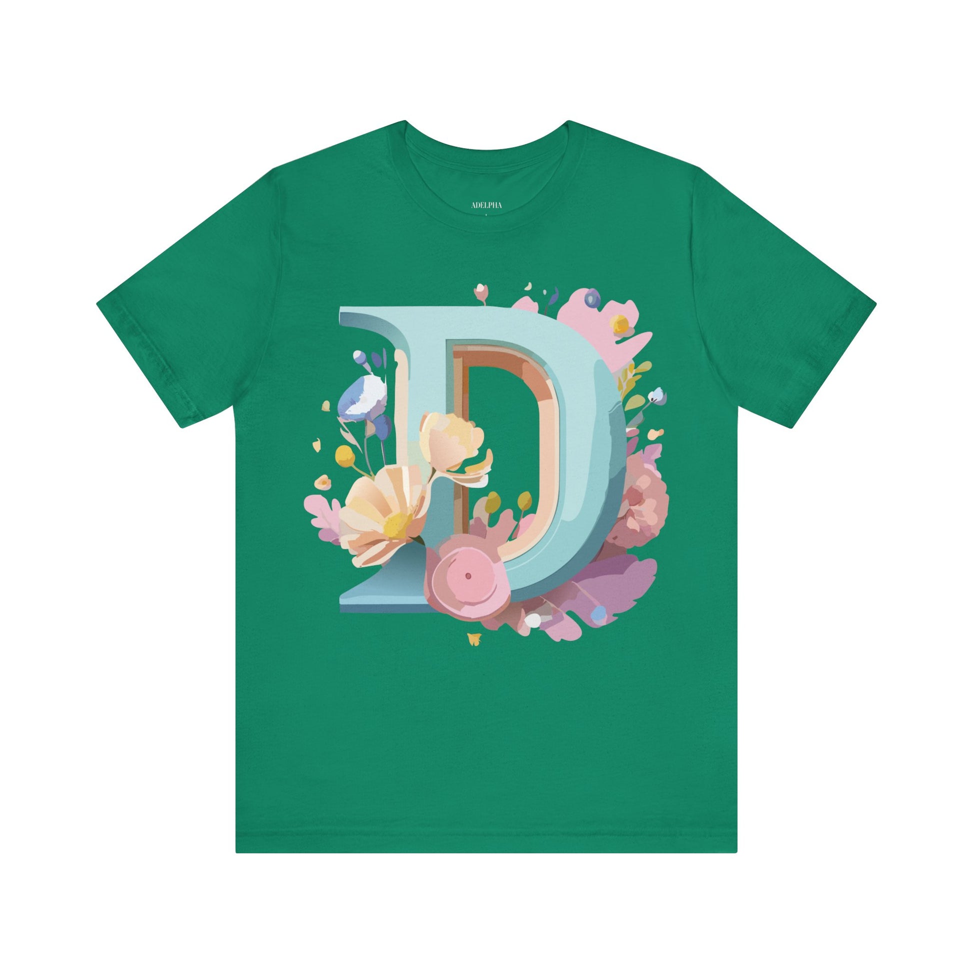 Natural Cotton Tee Shirt - Letters Collection - D Printify