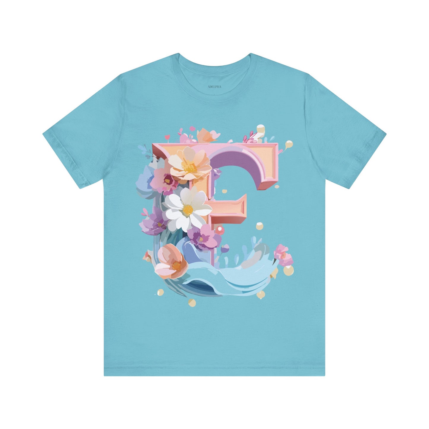 Natural Cotton Tee Shirt - Letters Collection - E Printify