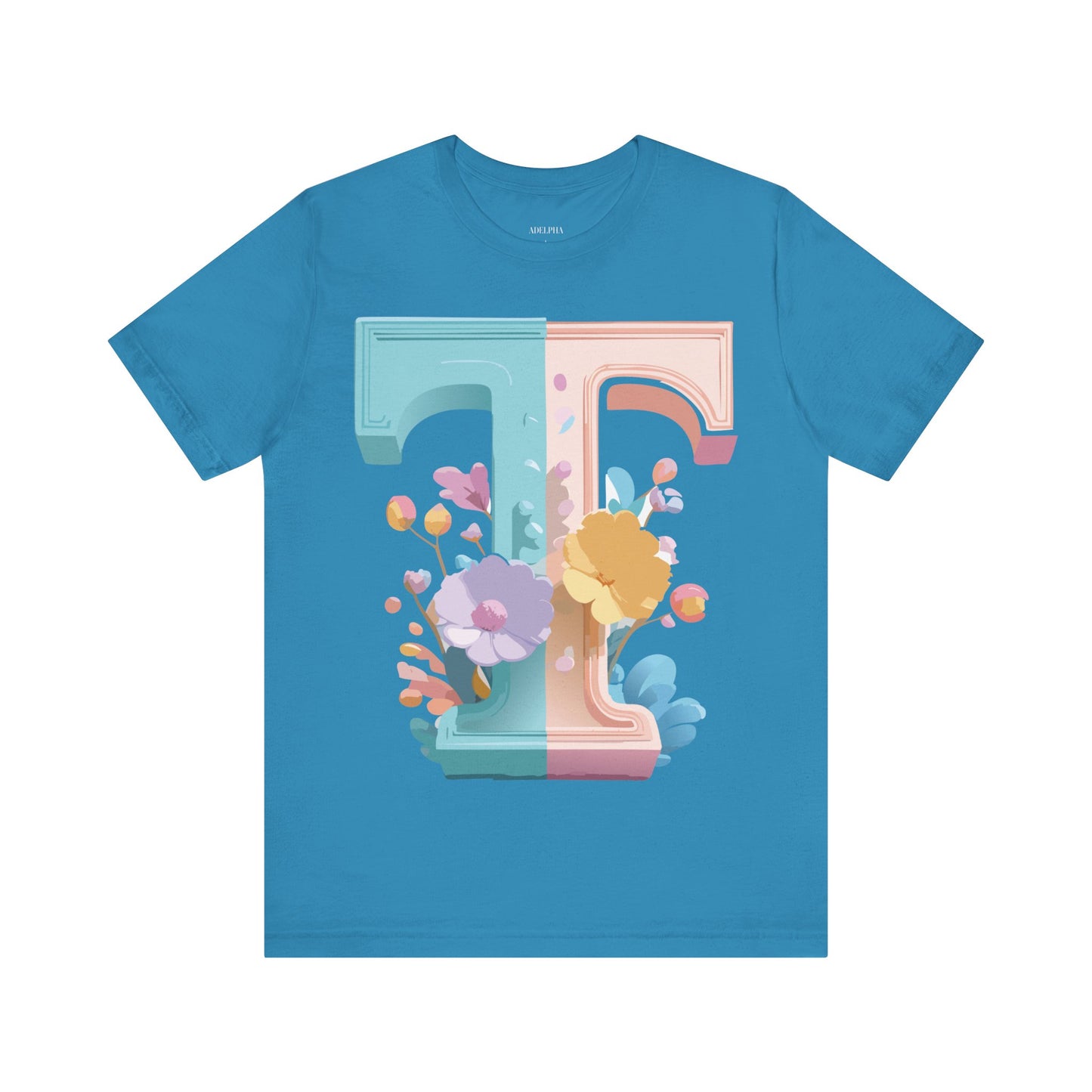 Natural Cotton Tee Shirt - Letters Collection - T Printify