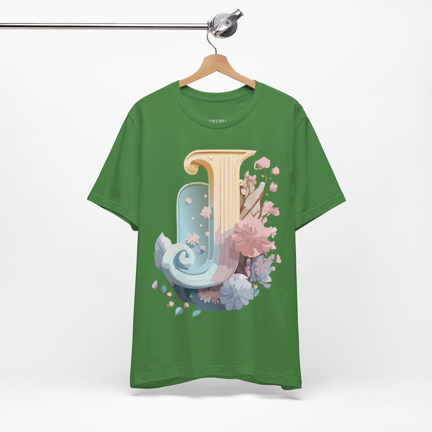 Natural Cotton Tee Shirt - Letters Collection - J Printify