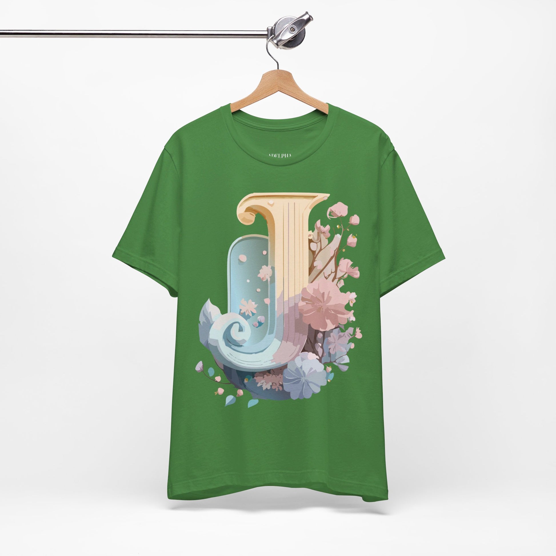 Natural Cotton Tee Shirt - Letters Collection - J Printify