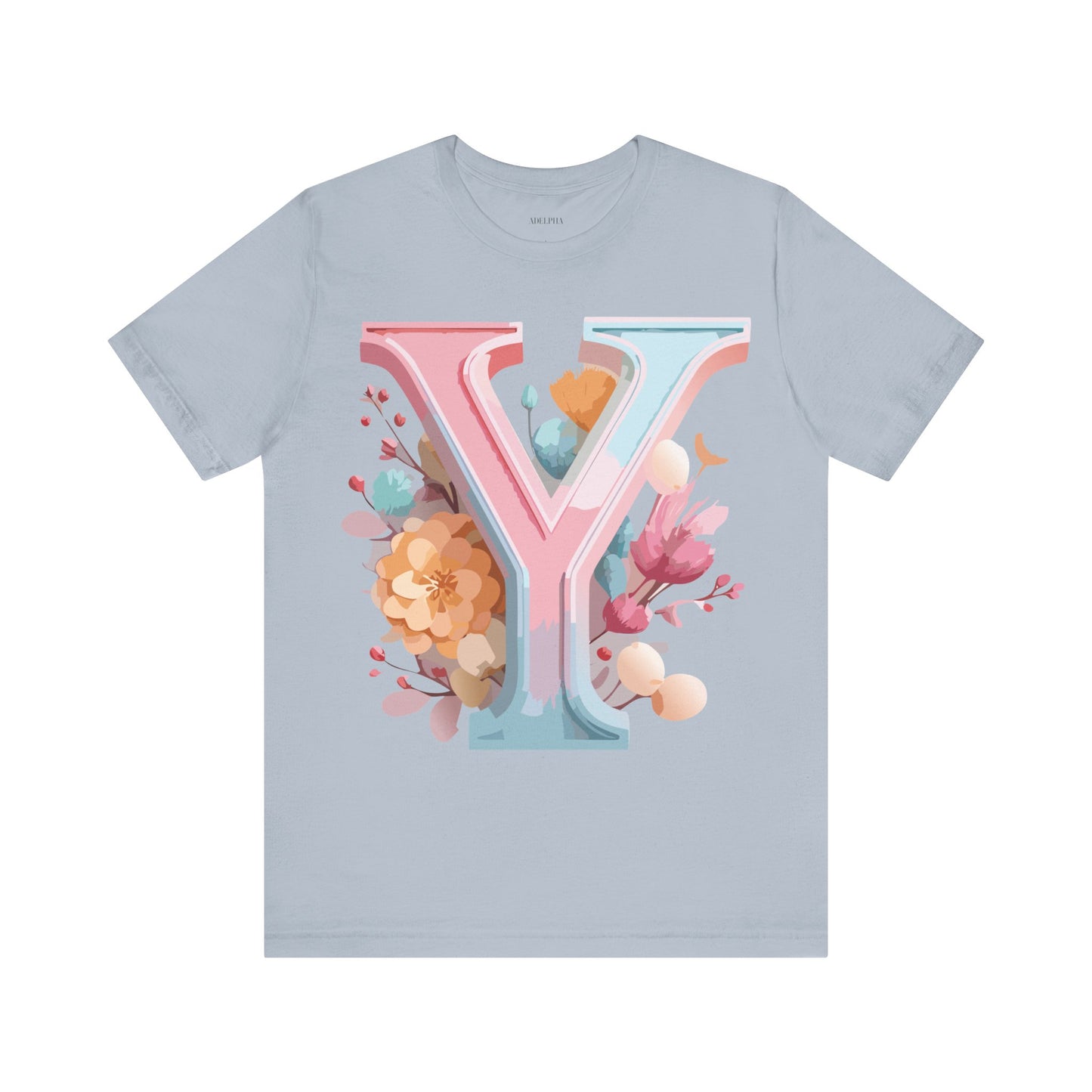 Natural Cotton Tee Shirt - Letters Collection - Y Printify