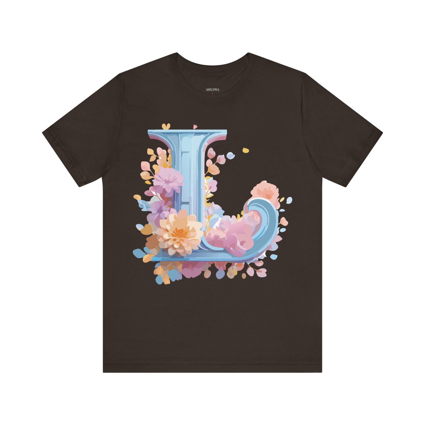 Natural Cotton Tee Shirt - Letters Collection - L Printify