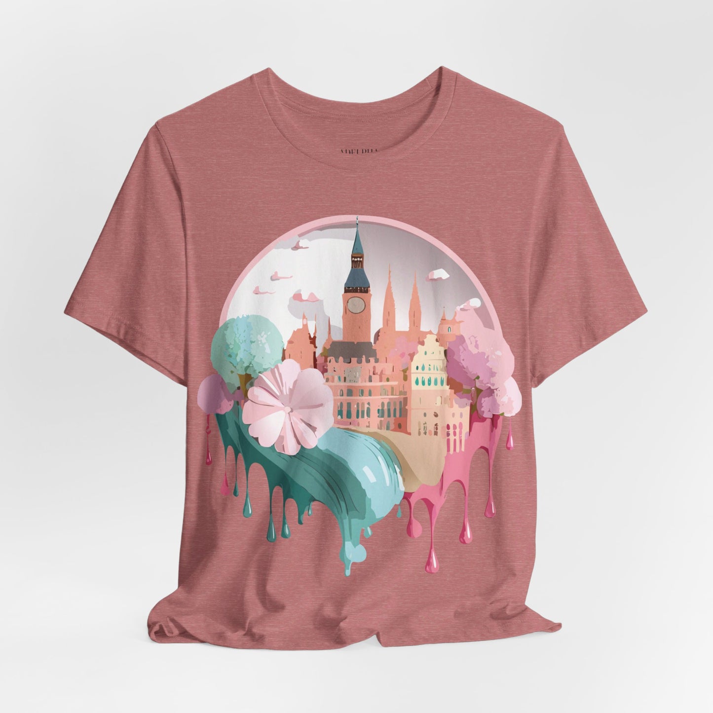 Natural Cotton Tee Shirt - Beautiful Places Collection - Prague Printify