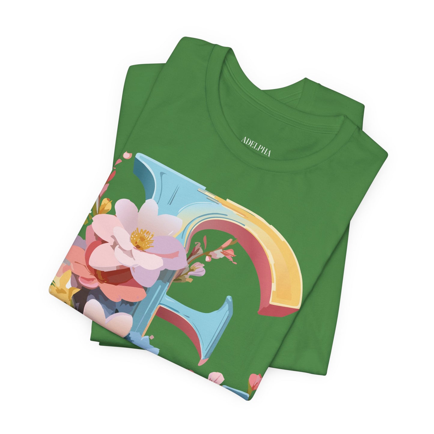 Natural Cotton Tee Shirt - Letters Collection - E Printify