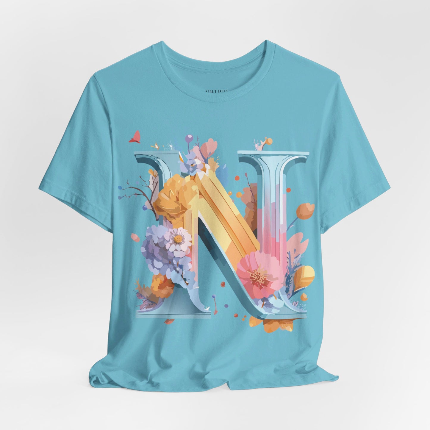 Natural Cotton Tee Shirt - Letters Collection - N Printify